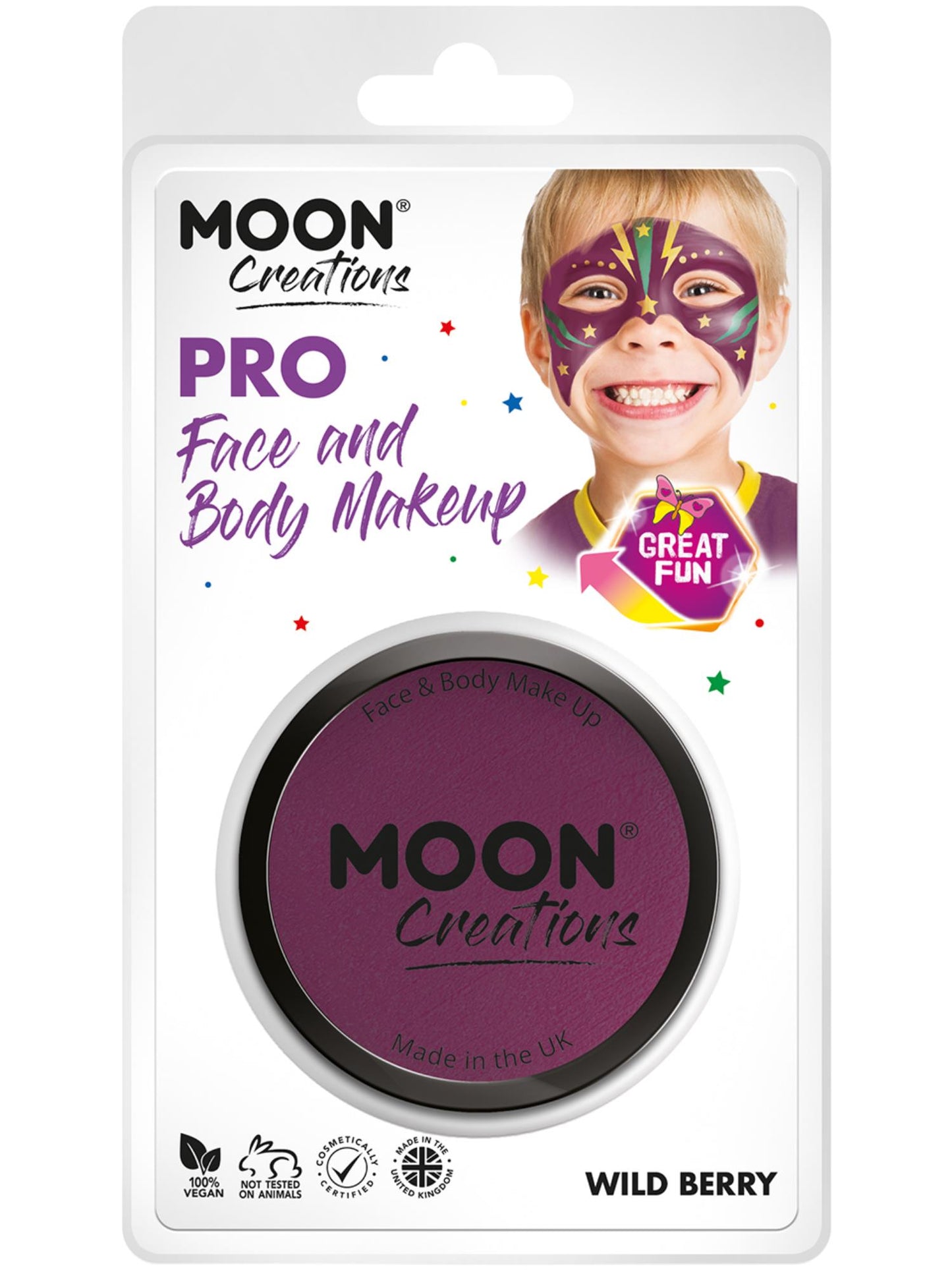 Moon Creations Pro Face Paint Cake Pot, Wild Berry Wholesale