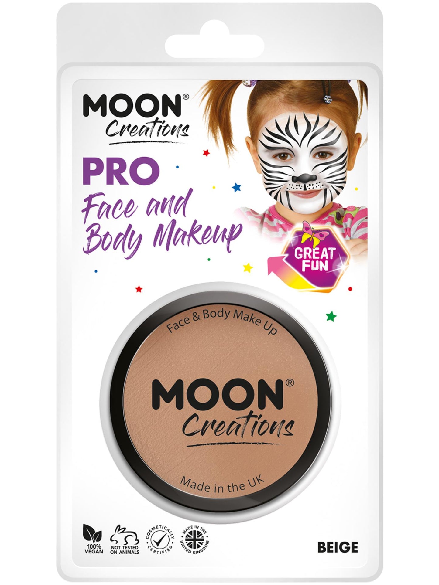 Moon Creations Pro Face Paint Cake Pot, Beige Wholesale