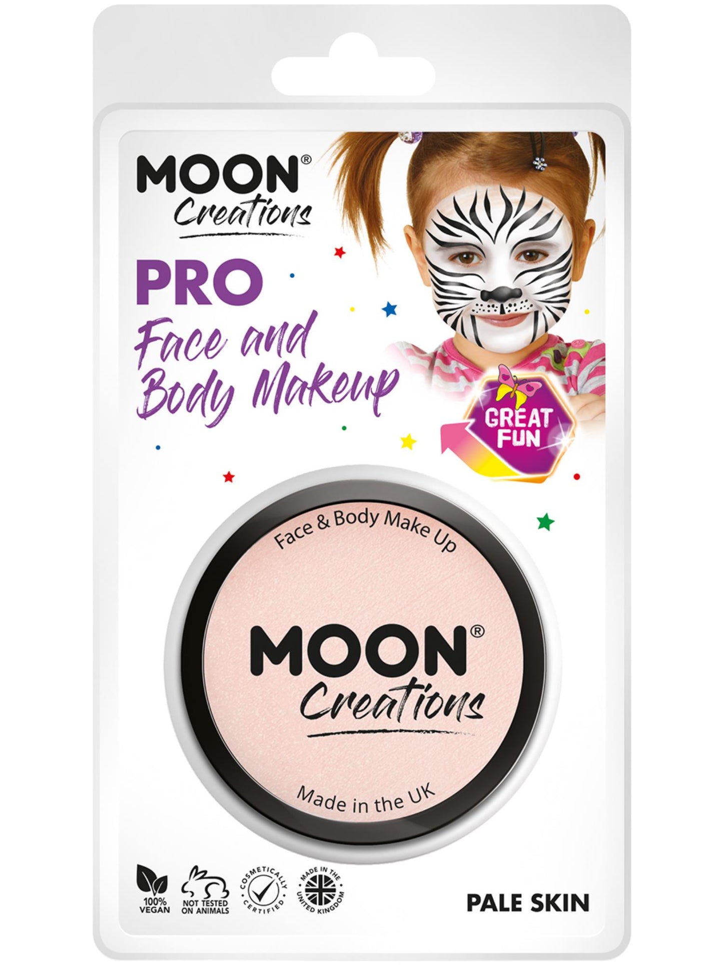 Pot de peinture pour le visage Moon Creations Pro Face Paint, vente en gros de peaux pâles