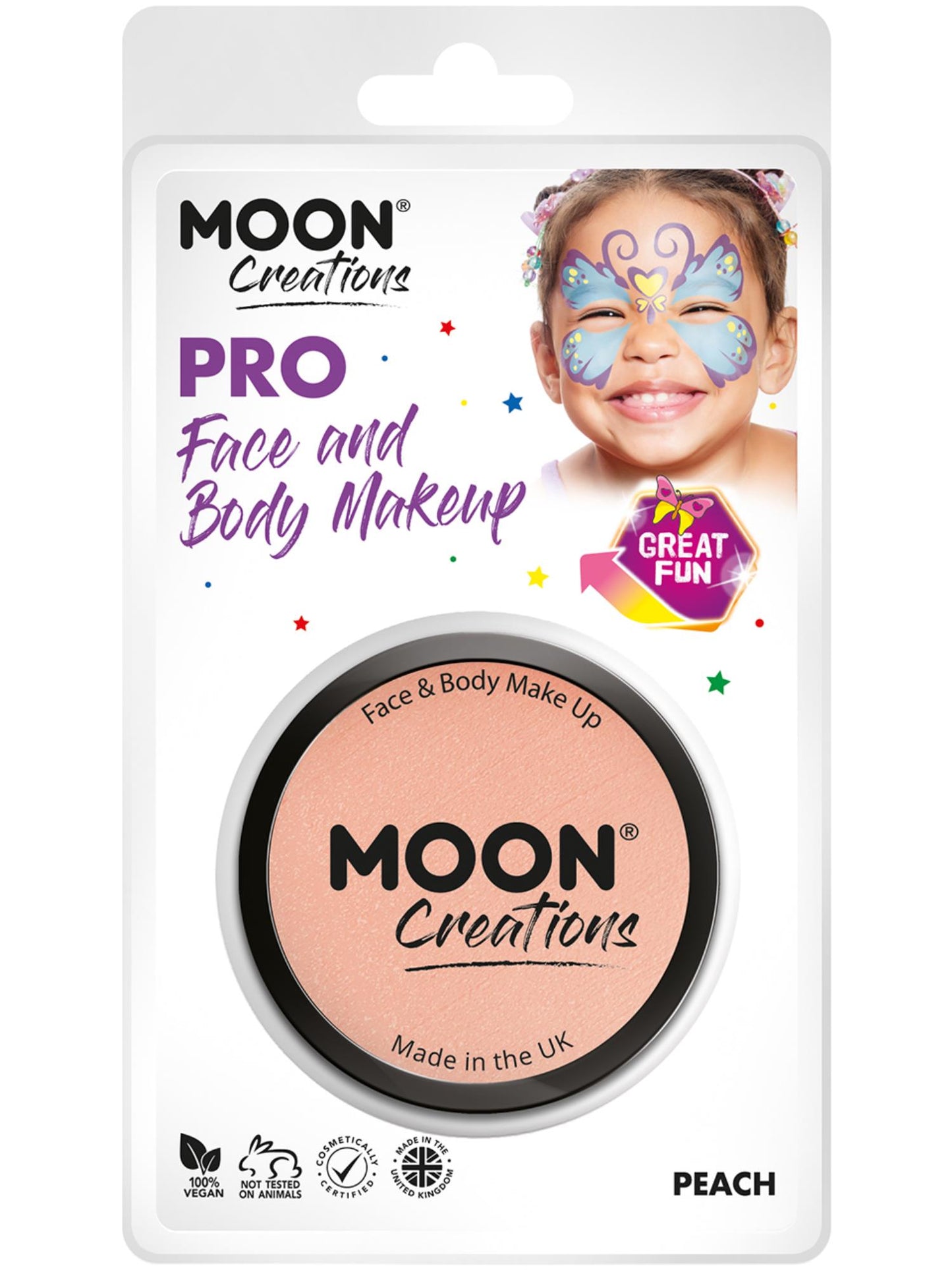 Pot à gâteau de peinture pour le visage Moon Creations Pro, pêche en gros