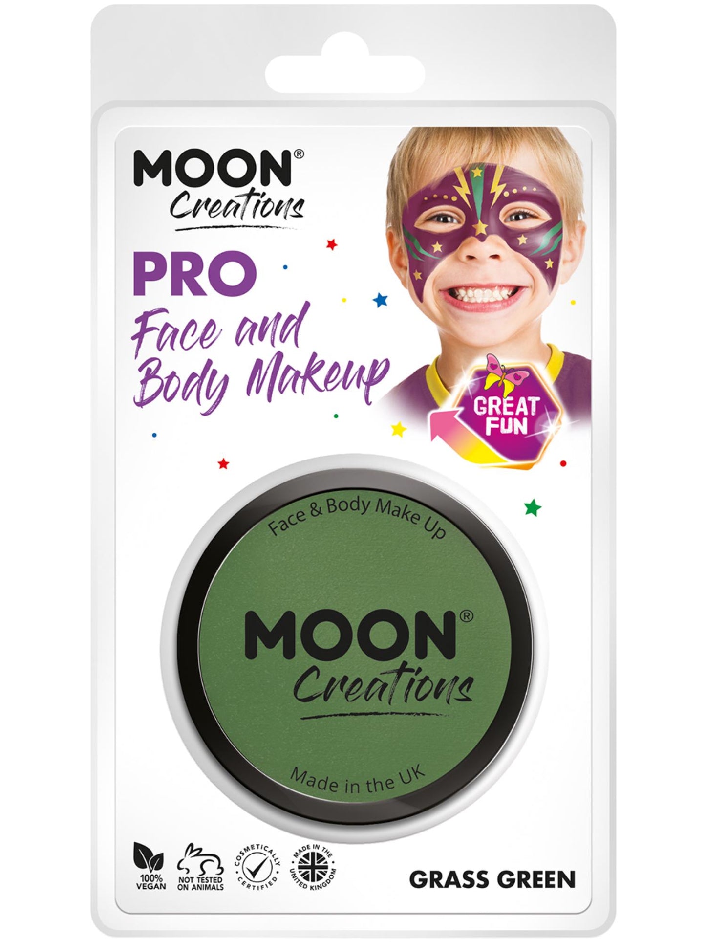 Moon Creations Pro Face Paint Cake Pot,Grass Green Wholesale