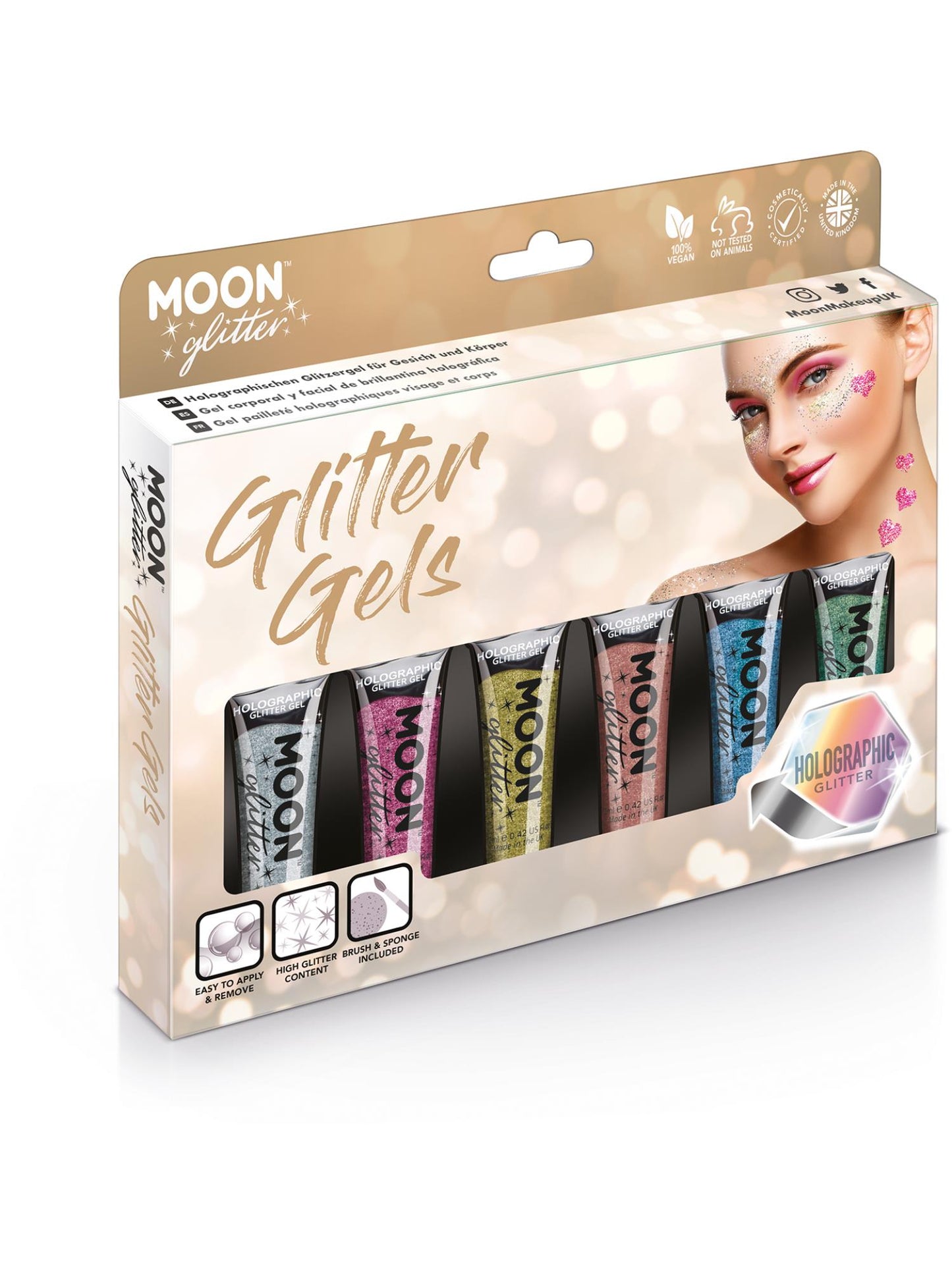 Moon Glitter Holographic Fine Glitter Gel,Assorted Wholesale