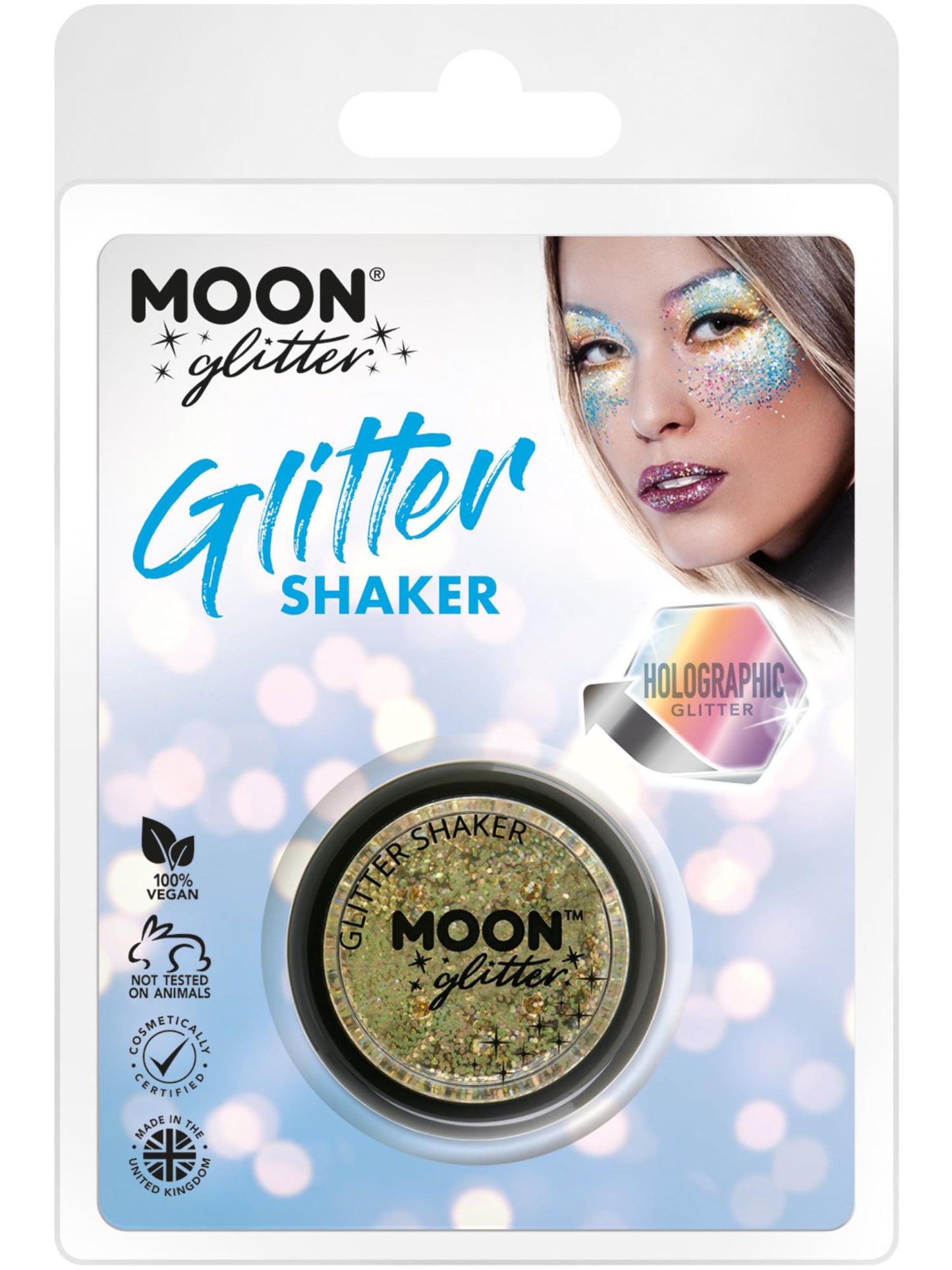Shakers à paillettes holographiques Moon Glitter, vente en gros d'or