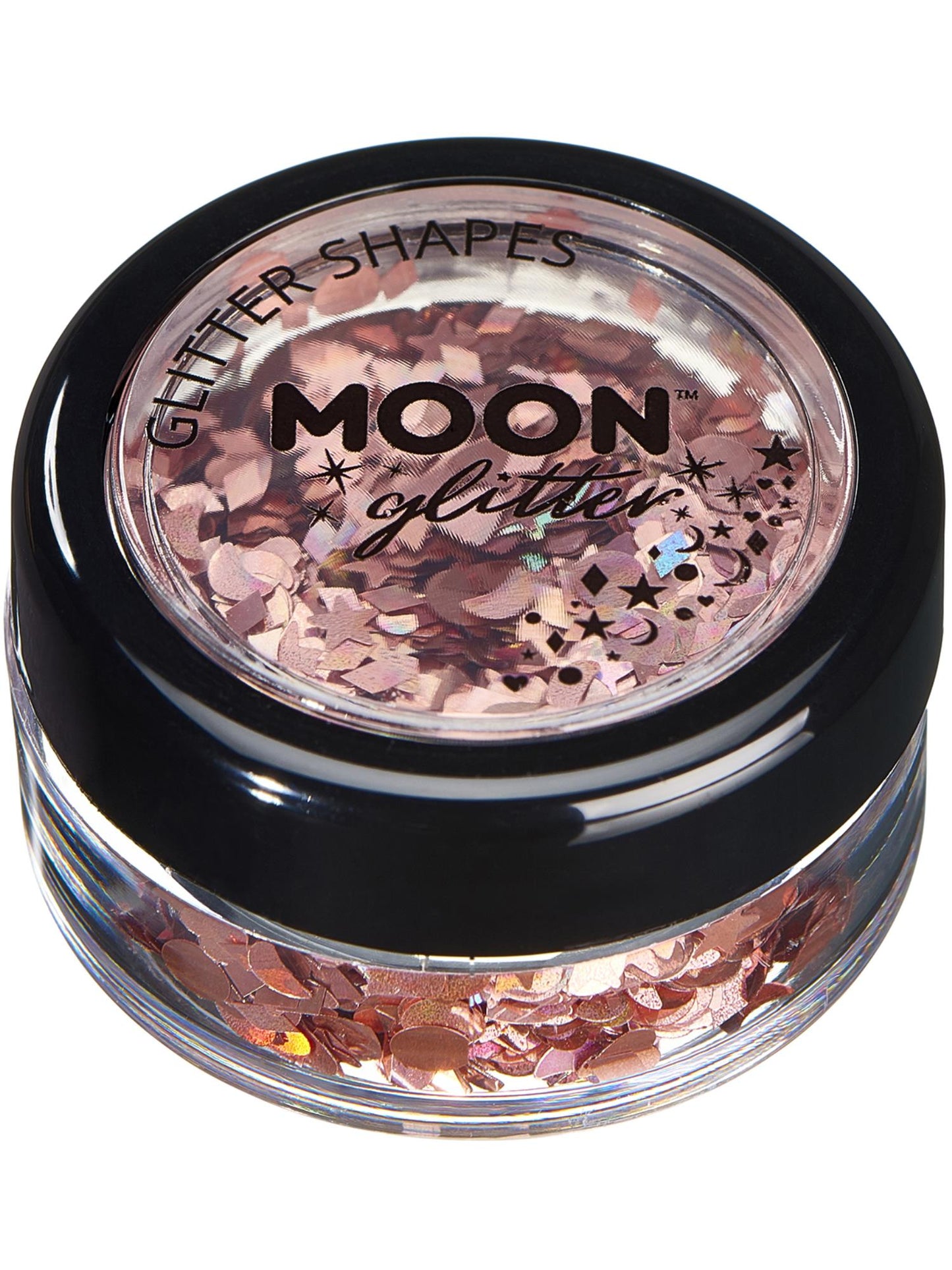 Moon Glitter Holographic Glitter Shapes, Rose Gold Wholesale