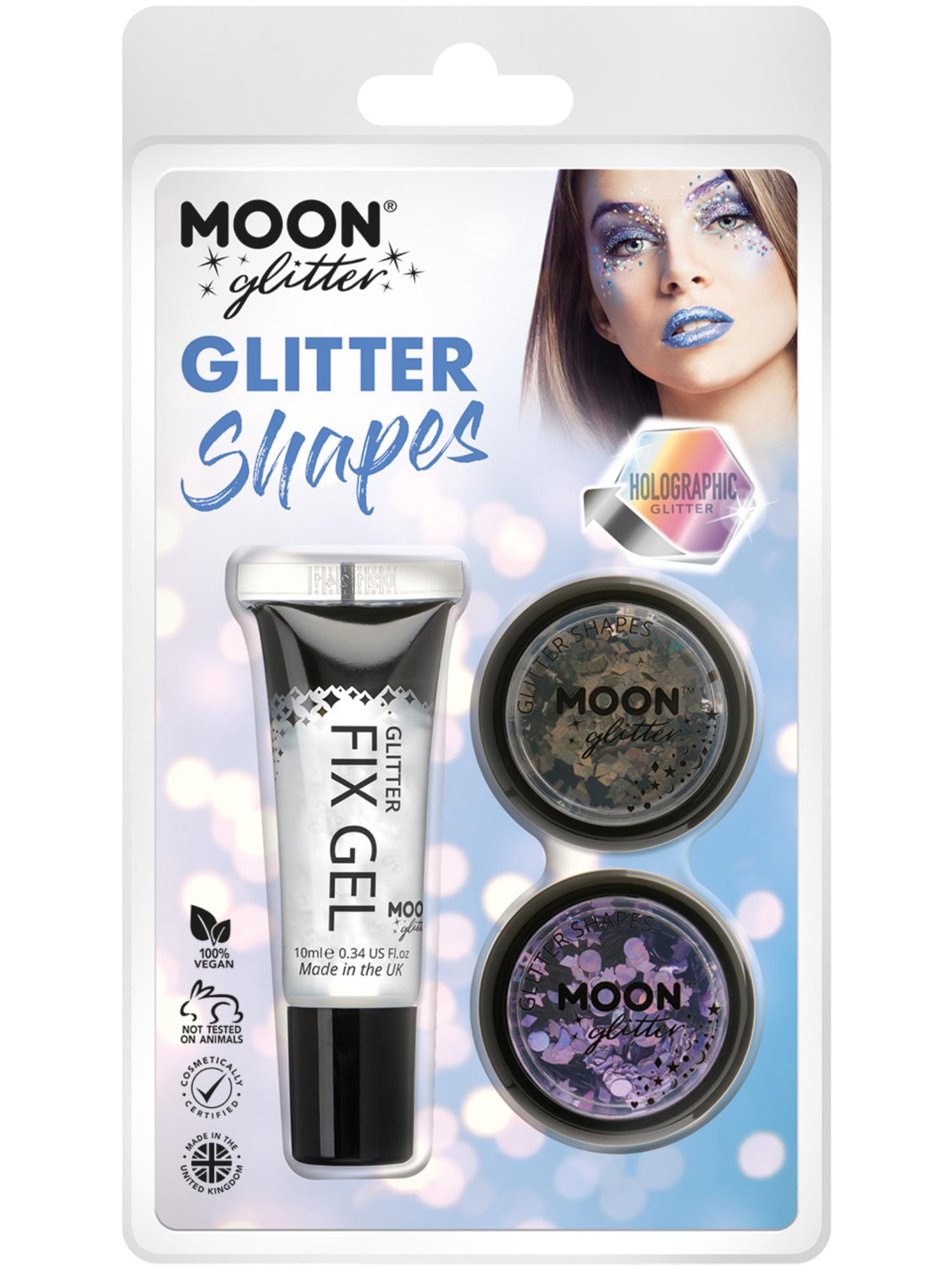 Moon Glitter Holographic Glitter Shapes, Wholesale
