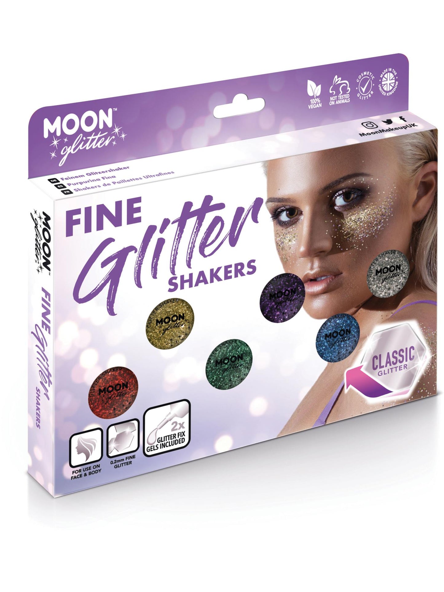 Moon Glitter Classic Fine Glitter Shaker, Assorted Wholesale