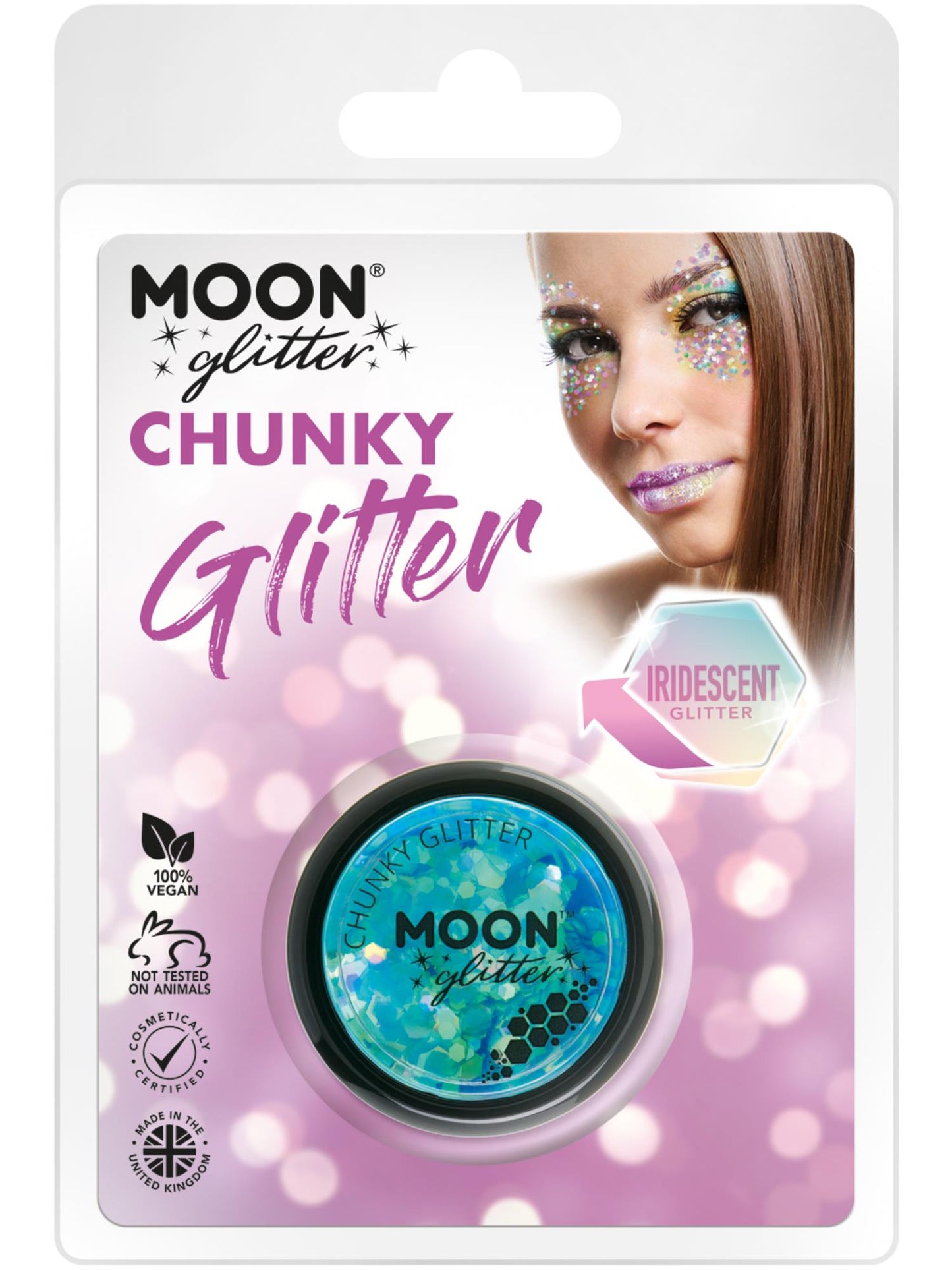 Moon Glitter Iridescent Chunky Glitter, Blue Wholesale