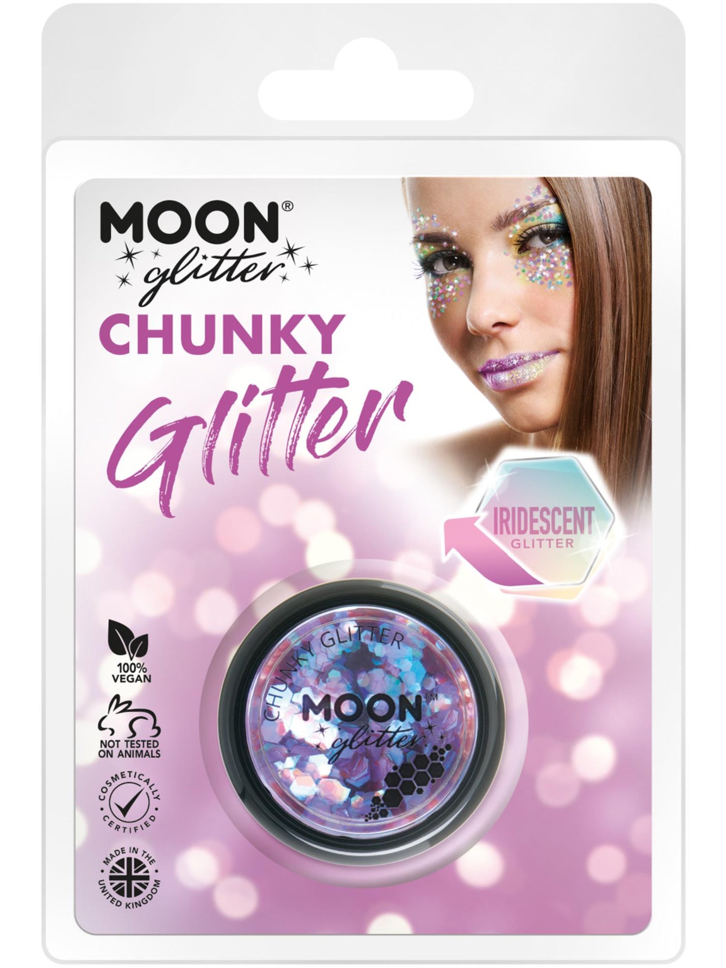 Paillettes épaisses irisées Moon Glitter, violet, vente en gros