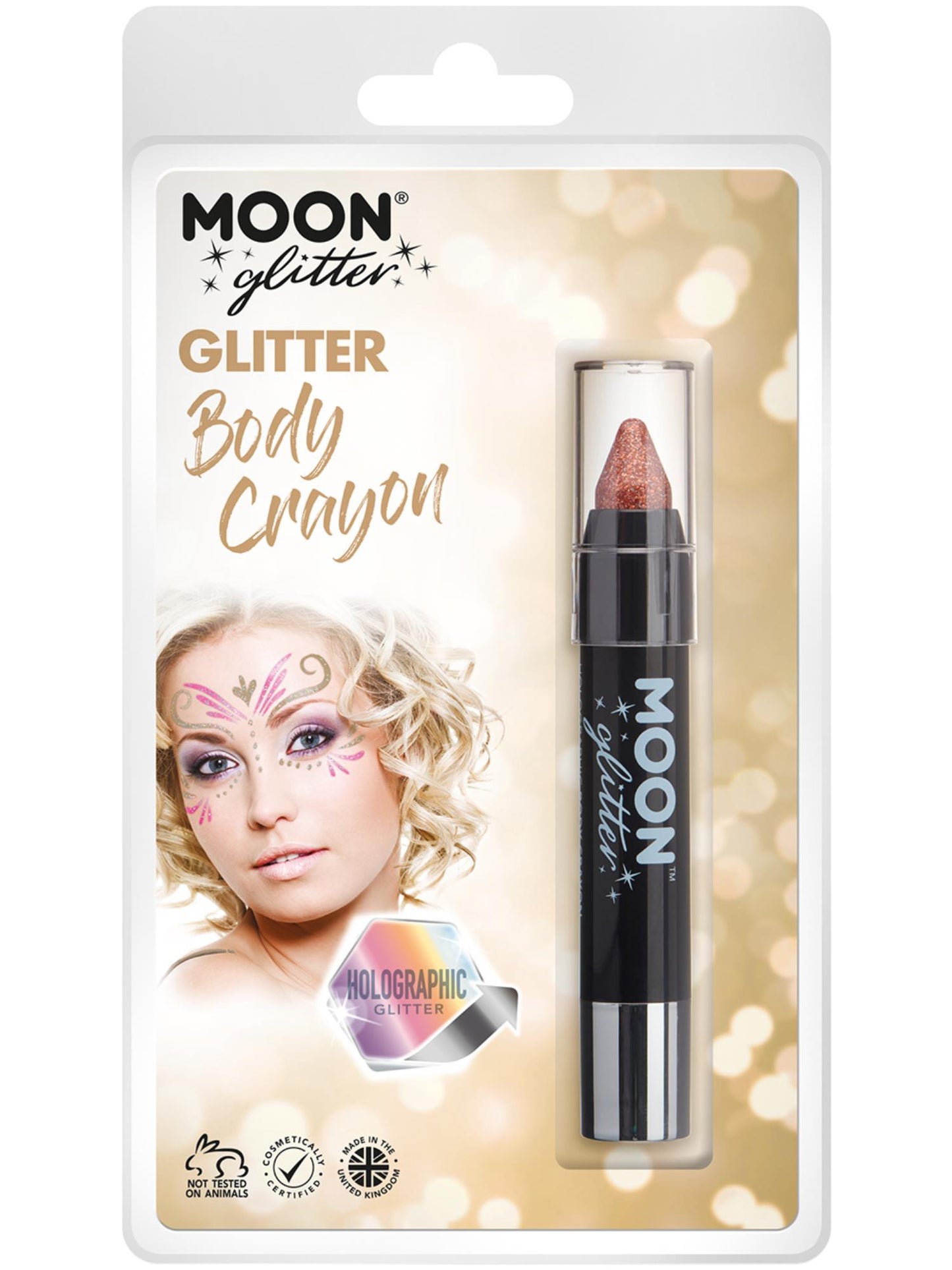 Moon Glitter Holographic Body Crayons, Rose Gold Wholesale