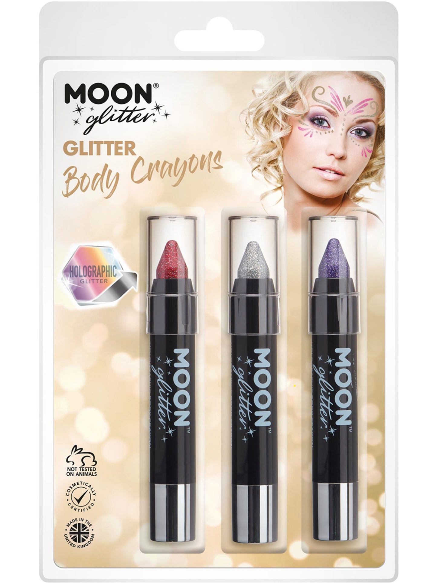 Crayons pour le corps holographiques Moon Glitter, vente en gros