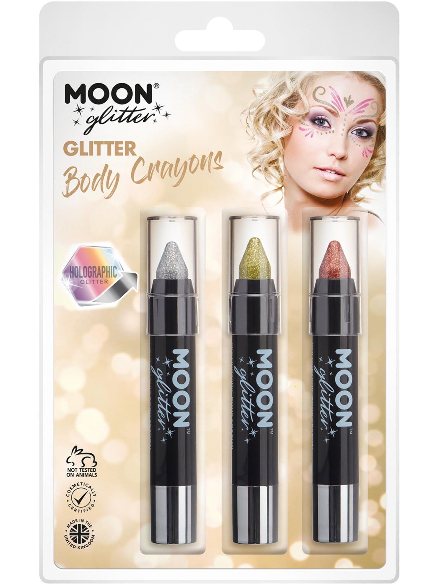 Crayons pour le corps holographiques Moon Glitter, vente en gros