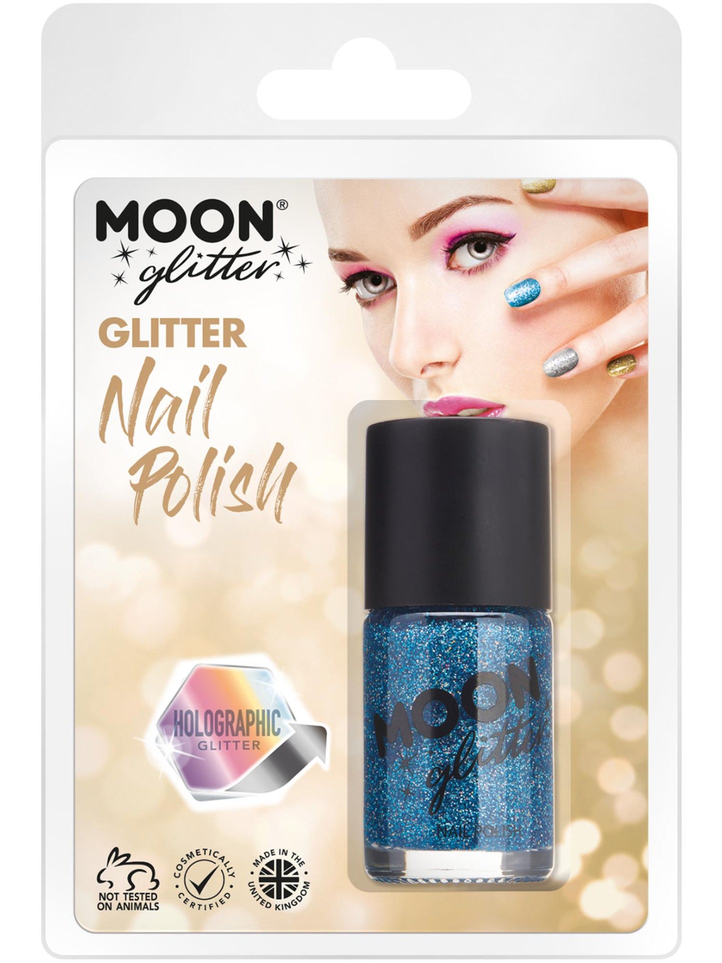 Moon Glitter Holographic Nail Polish, Blue Wholesale