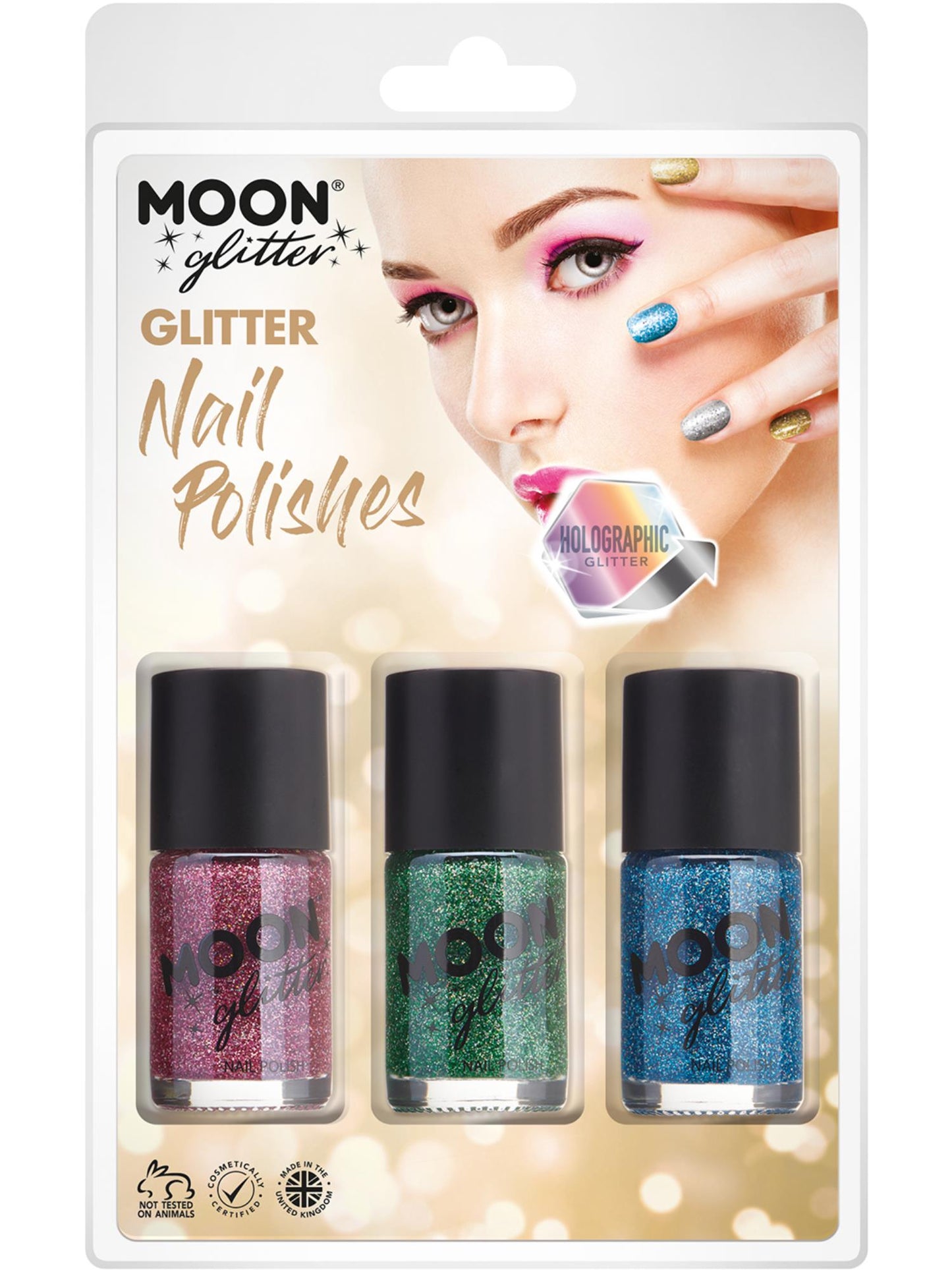 Vernis à ongles holographique Moon Glitter, vente en gros