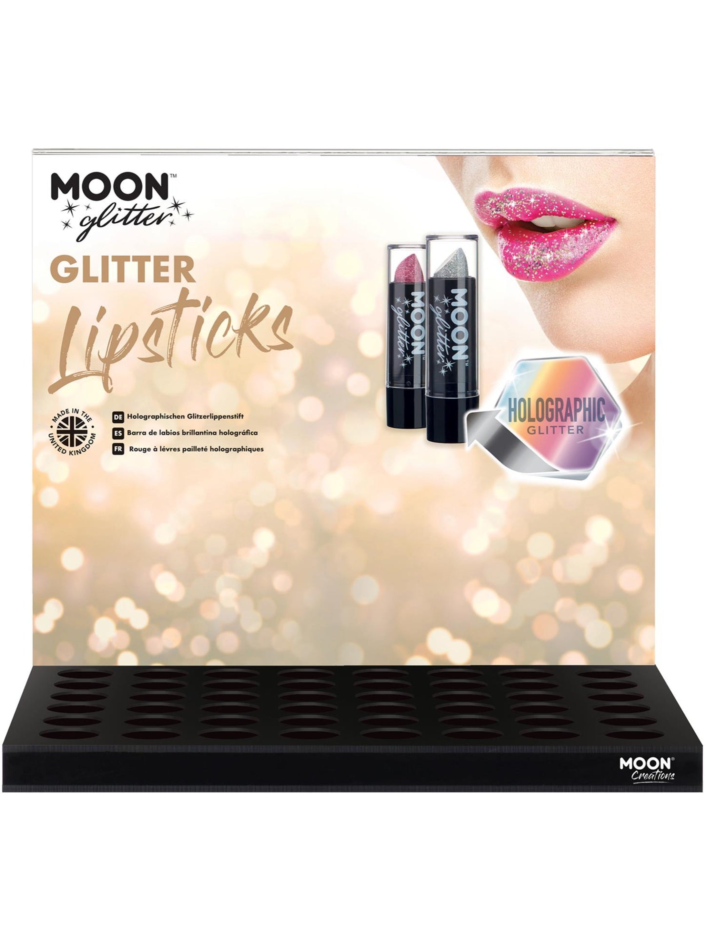 Rouge à lèvres pailleté holographique Moon Glitter, vente en gros