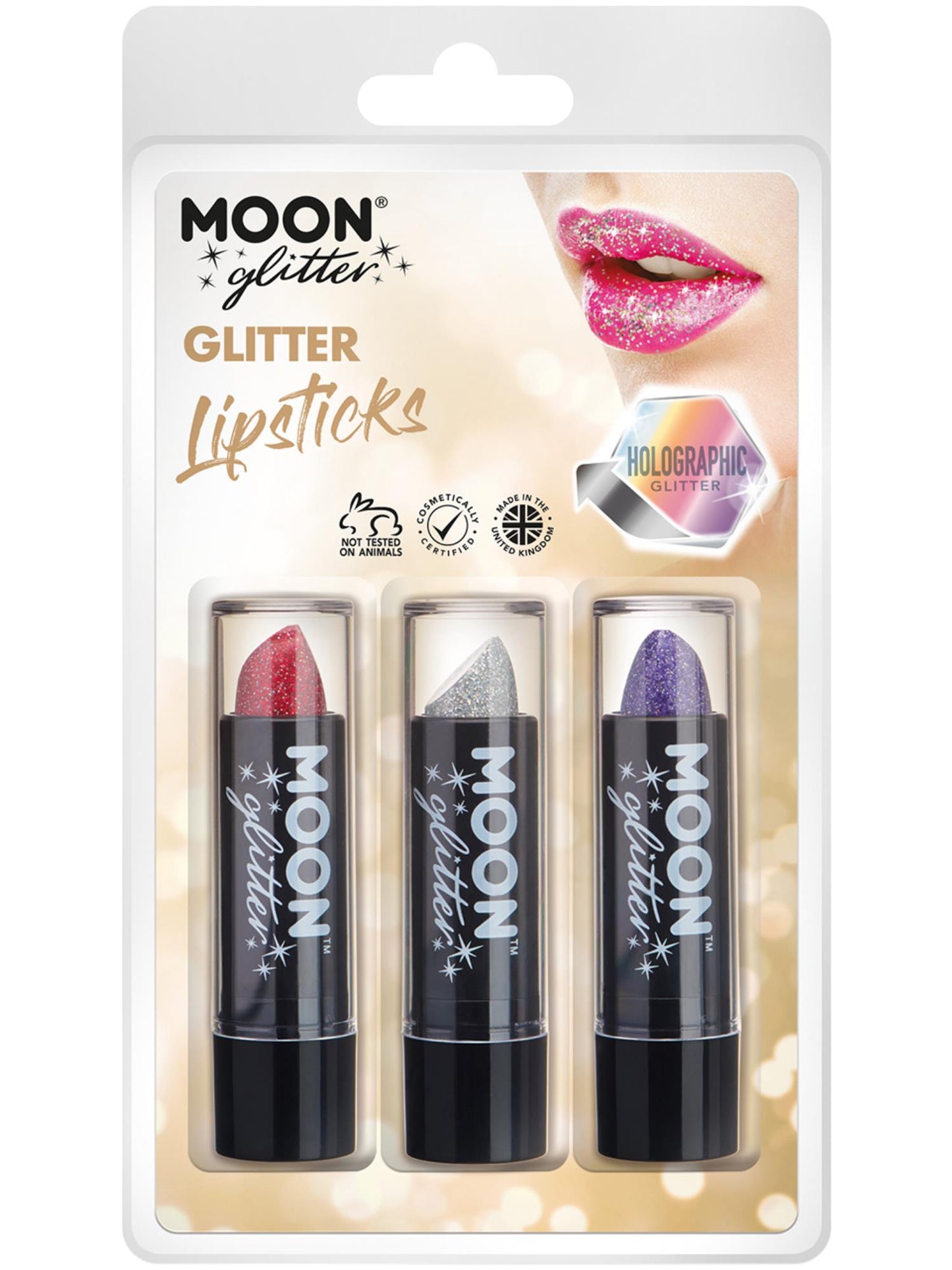 Moon Glitter Holographic Glitter Lipstick, Wholesale
