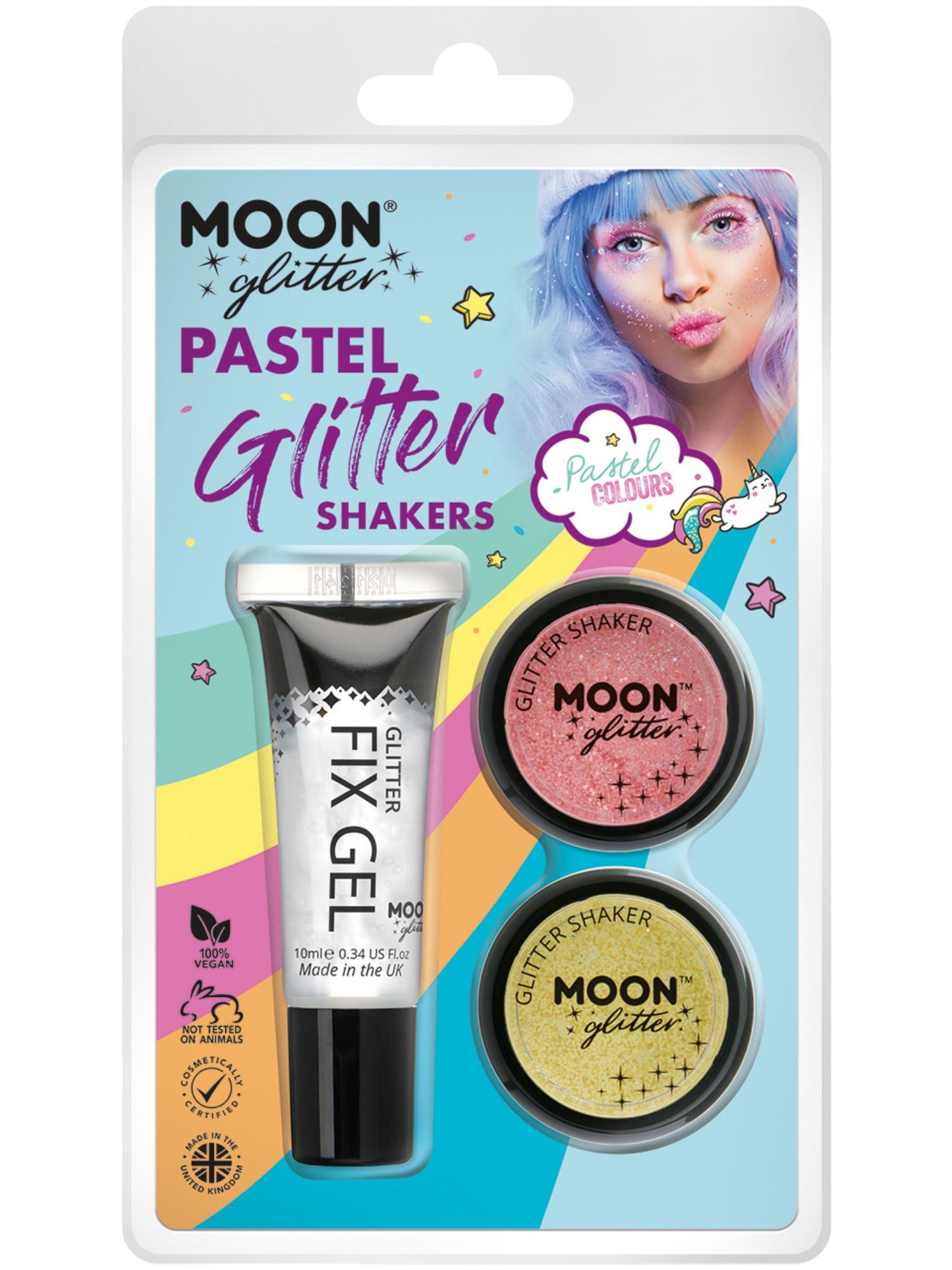 Moon Glitter Pastel Glitter Shakers, Wholesale