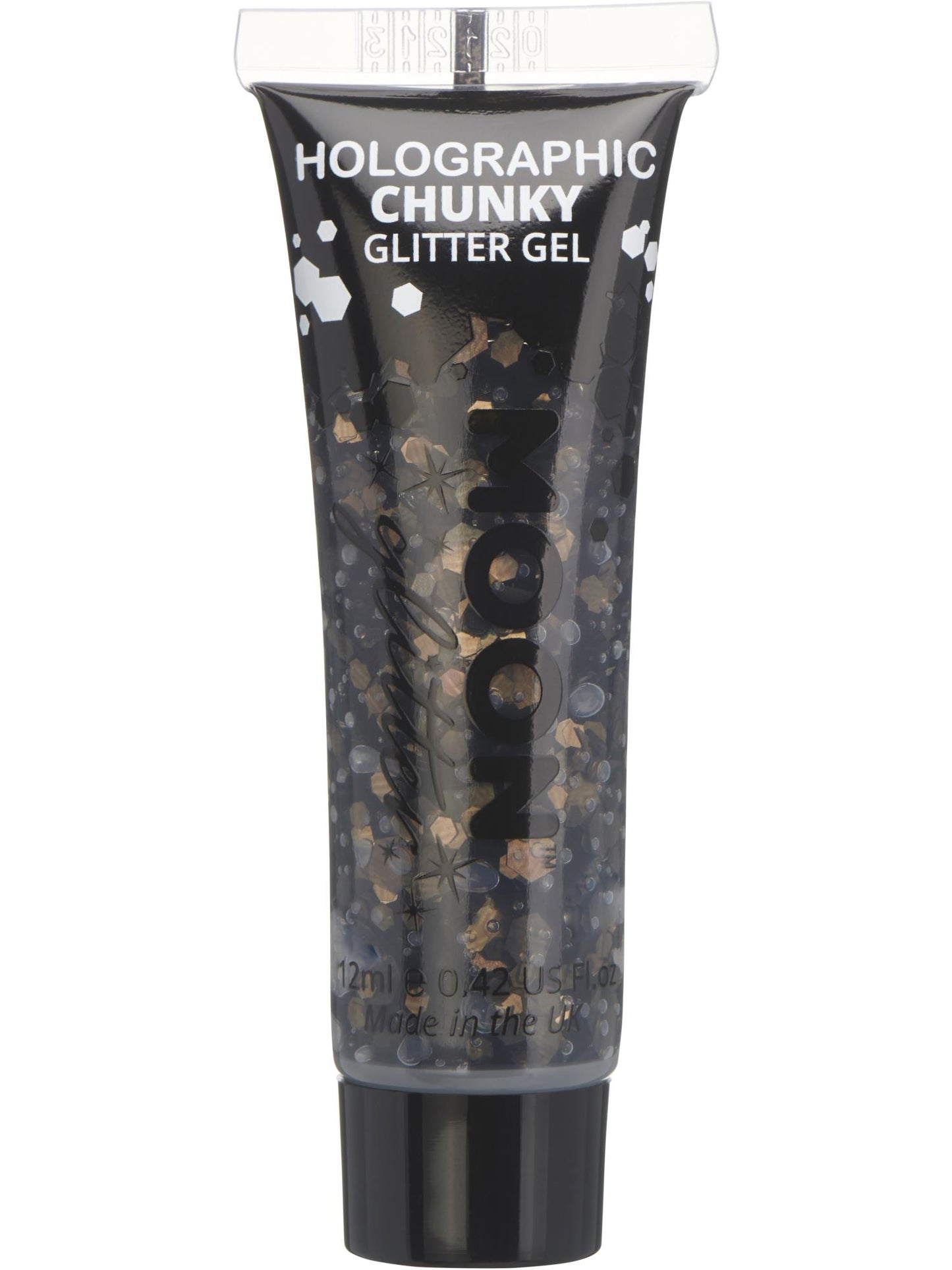 Moon Glitter Holographic Chunky Glitter Gel, Black Wholesale