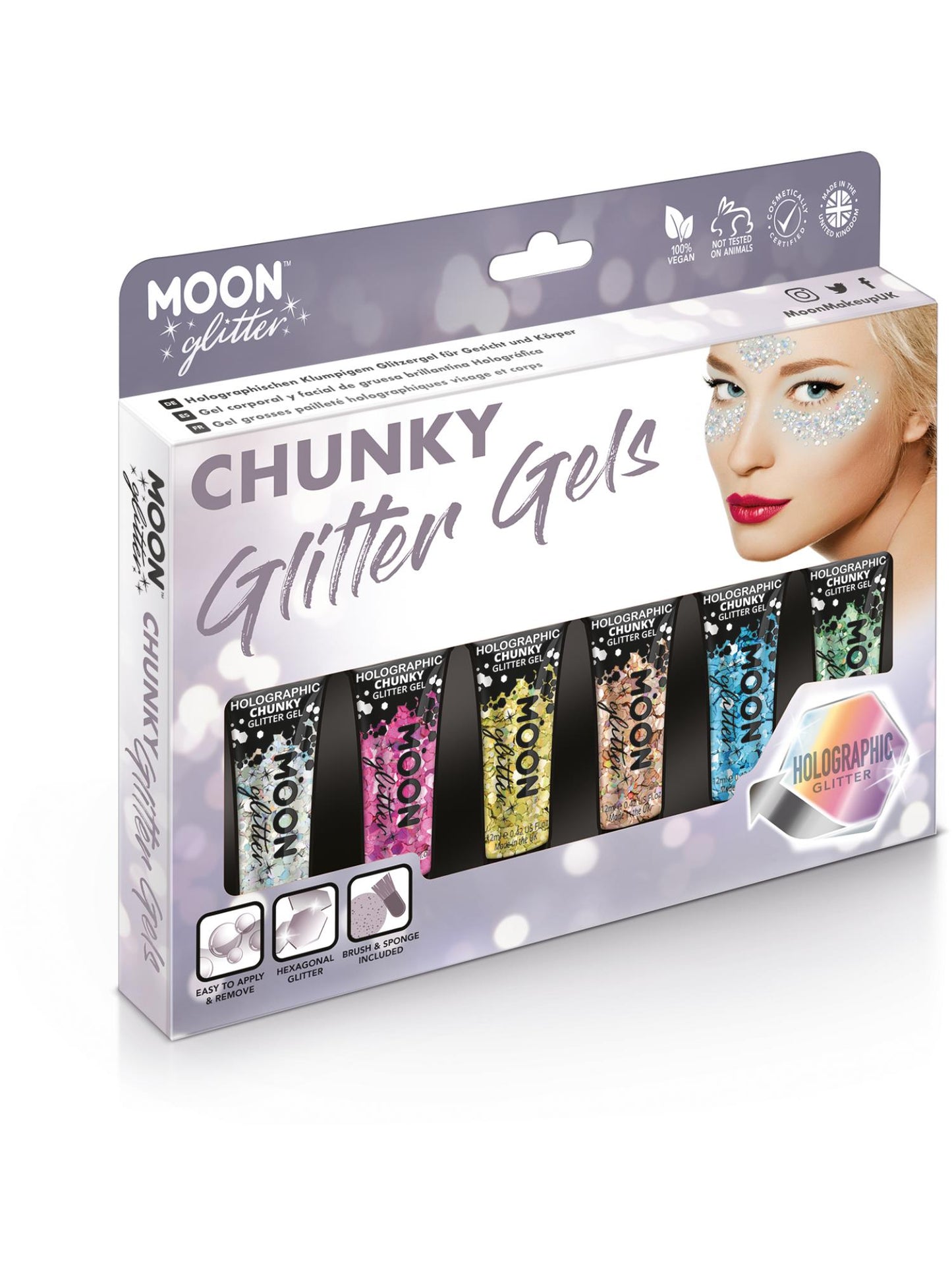 Moon Glitter Holographic Chunky Glitter Gel Wholesale