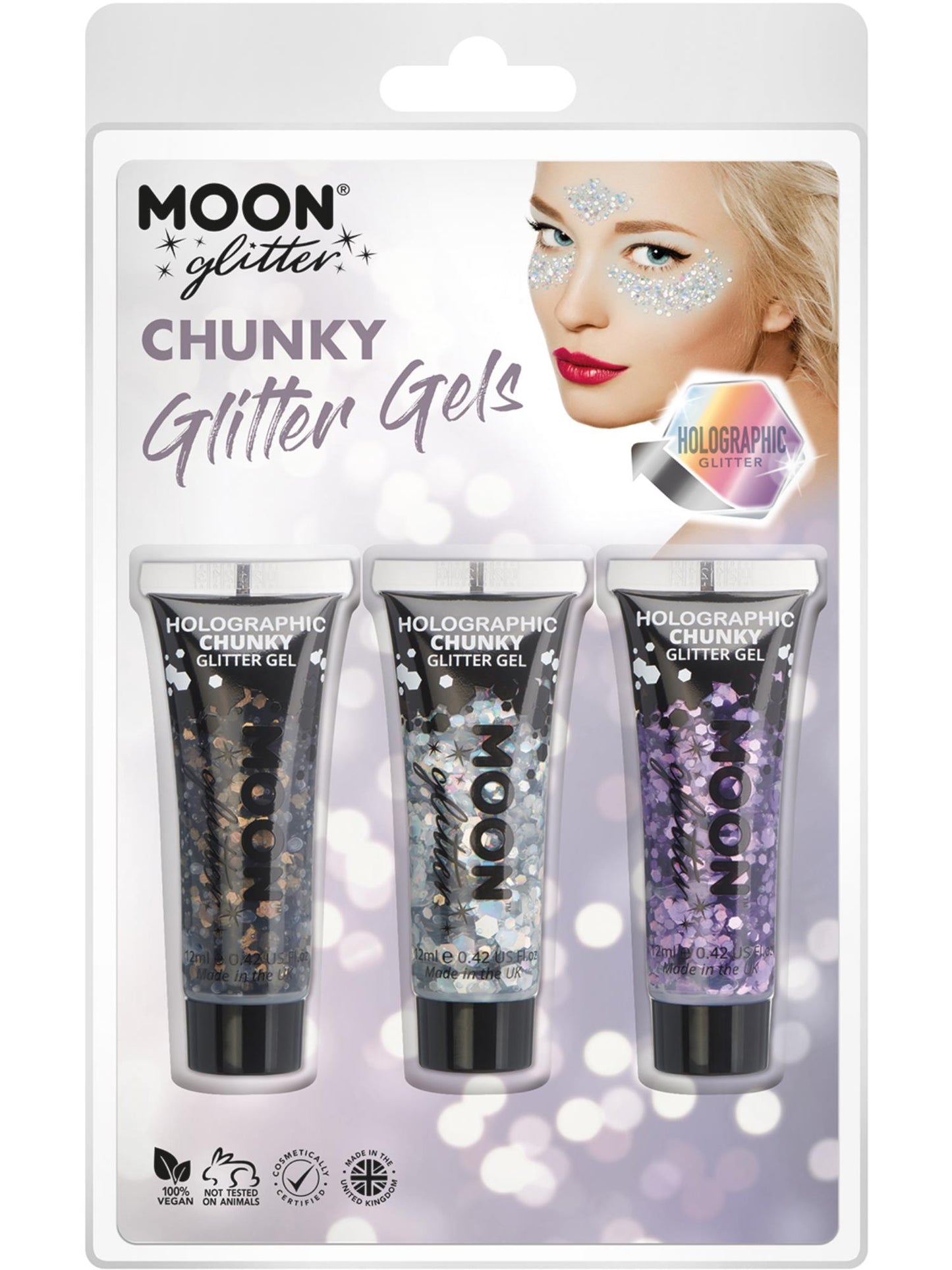 Moon Glitter Holographic Chunky Glitter Gel, Wholesale