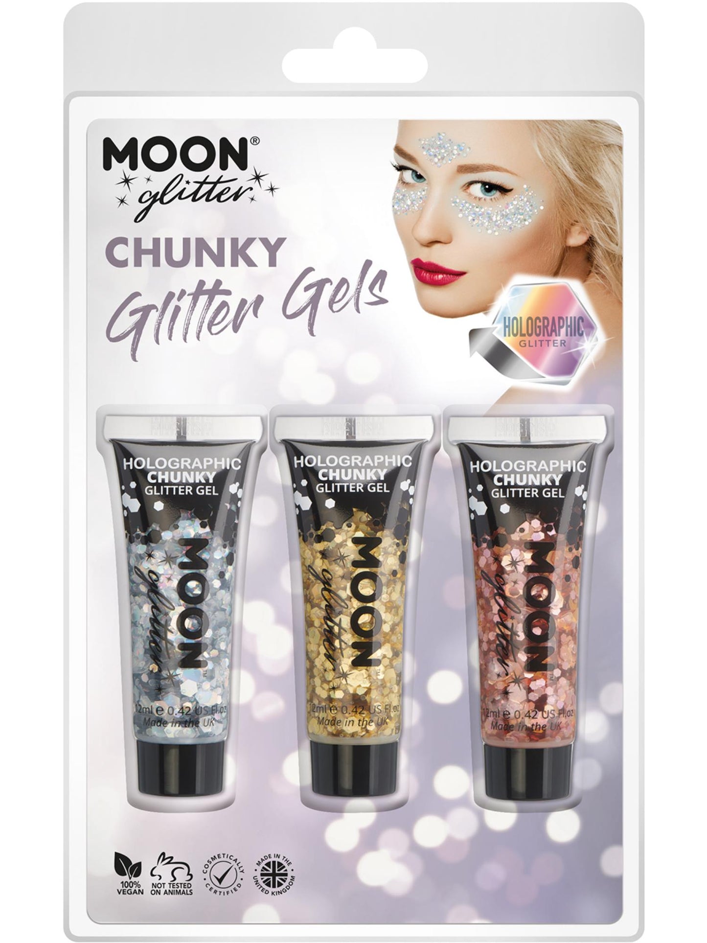 Moon Glitter Holographic Chunky Glitter Gel, Wholesale