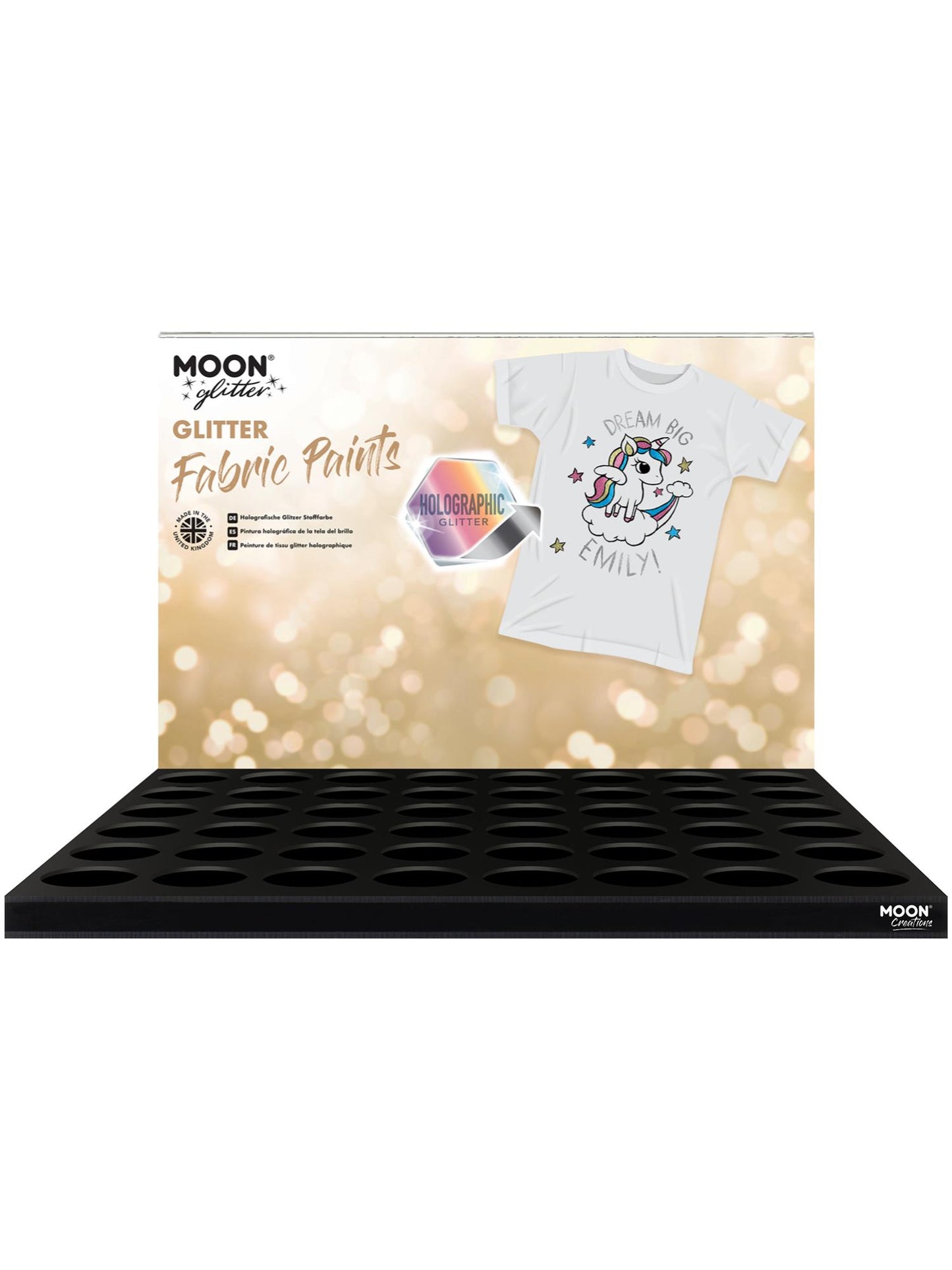 Peinture holographique à paillettes pour tissu Moon Glitter