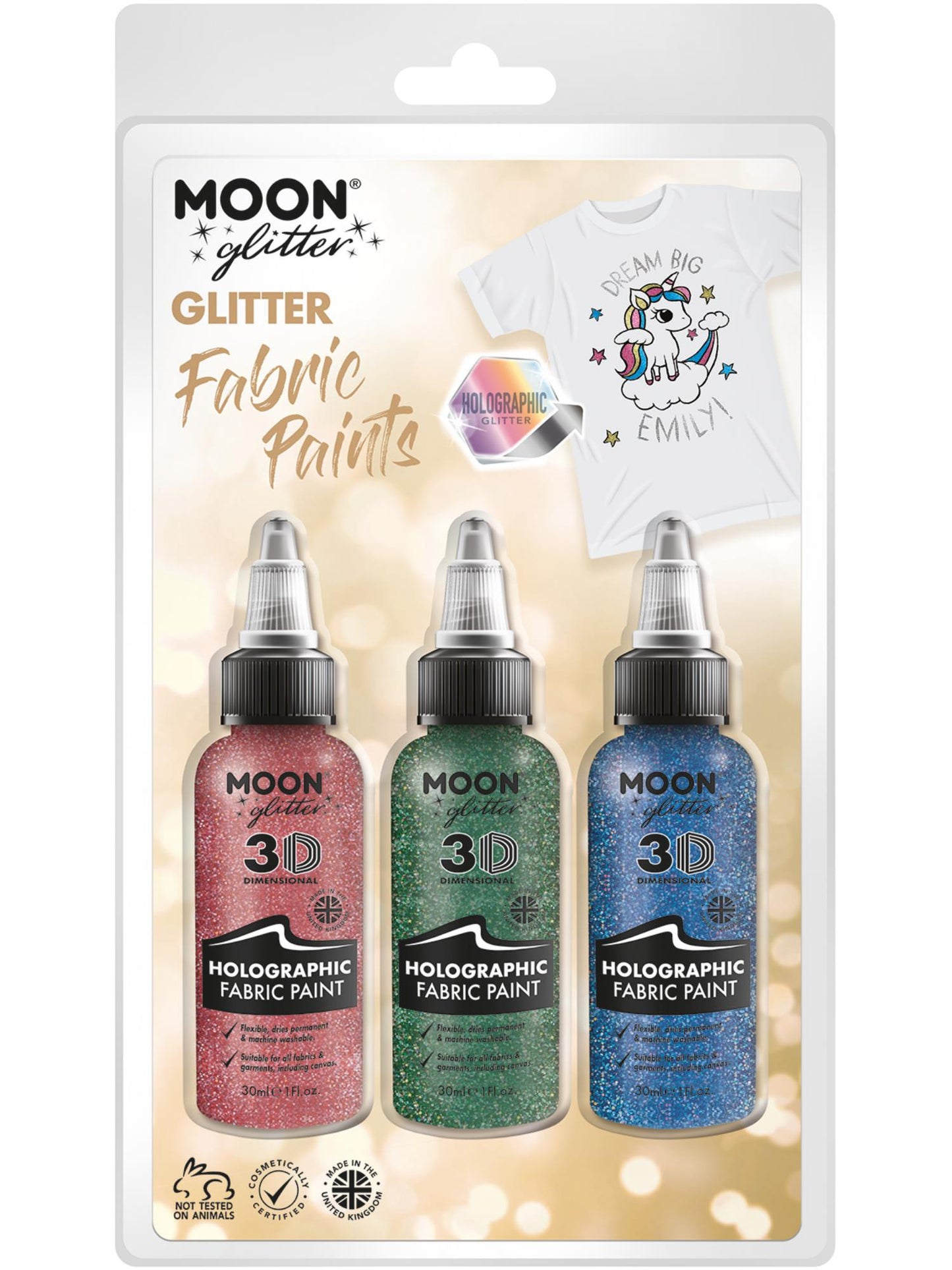 Moon Glitter Holographic Glitter Fabric Paint, Wholesale