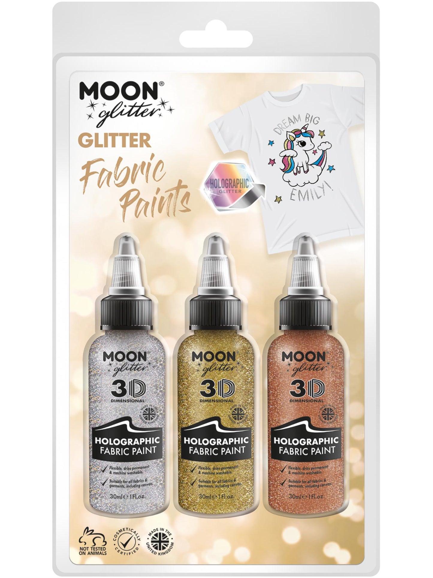 Moon Glitter Holographic Glitter Fabric Paint, Wholesale