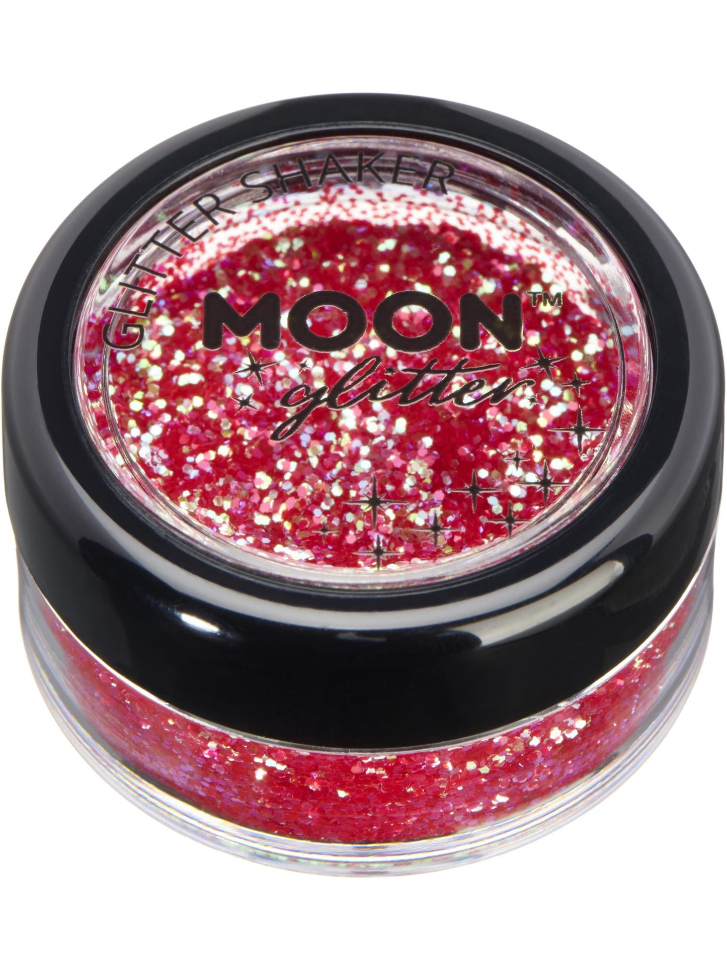 Shakers à paillettes irisées Moon Glitter, cerise en gros