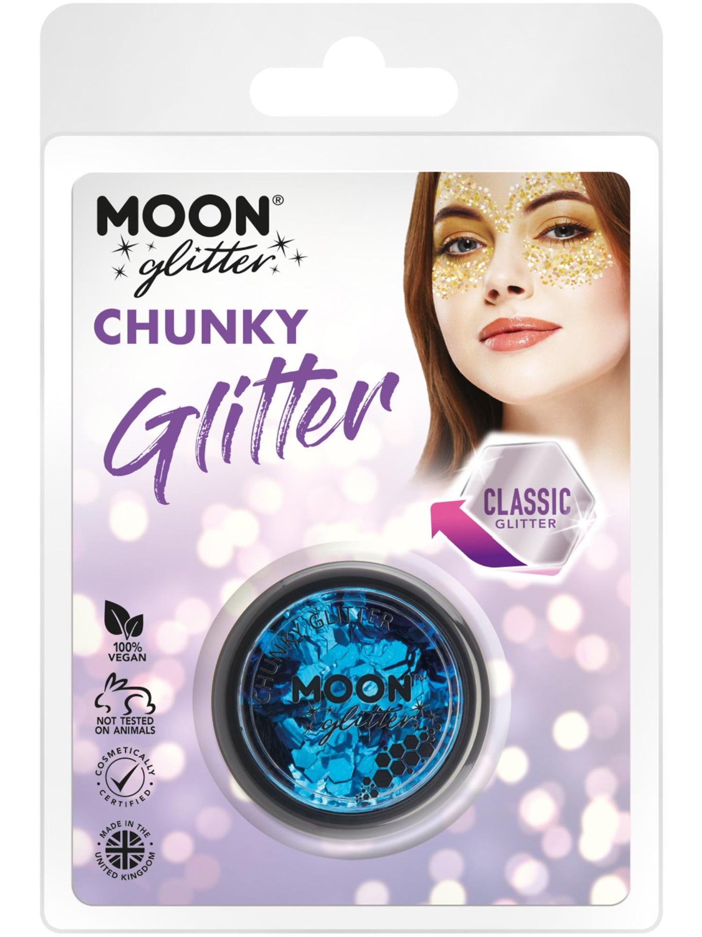 Moon Glitter Classic Chunky Glitter, Blue Wholesale