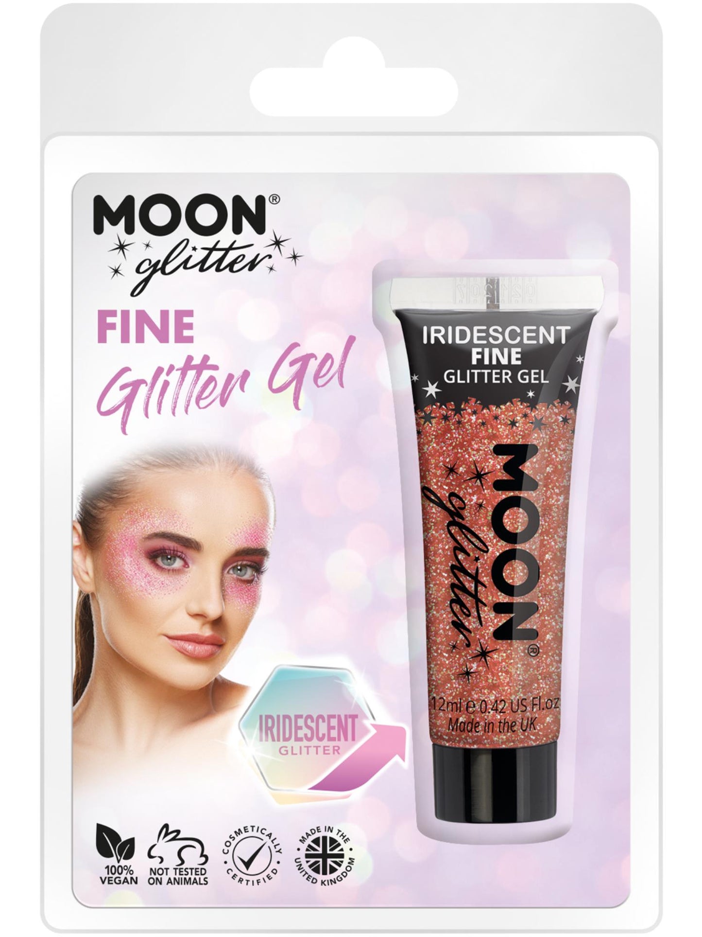 Gel pailleté irisé Moon Glitter, cerise en gros
