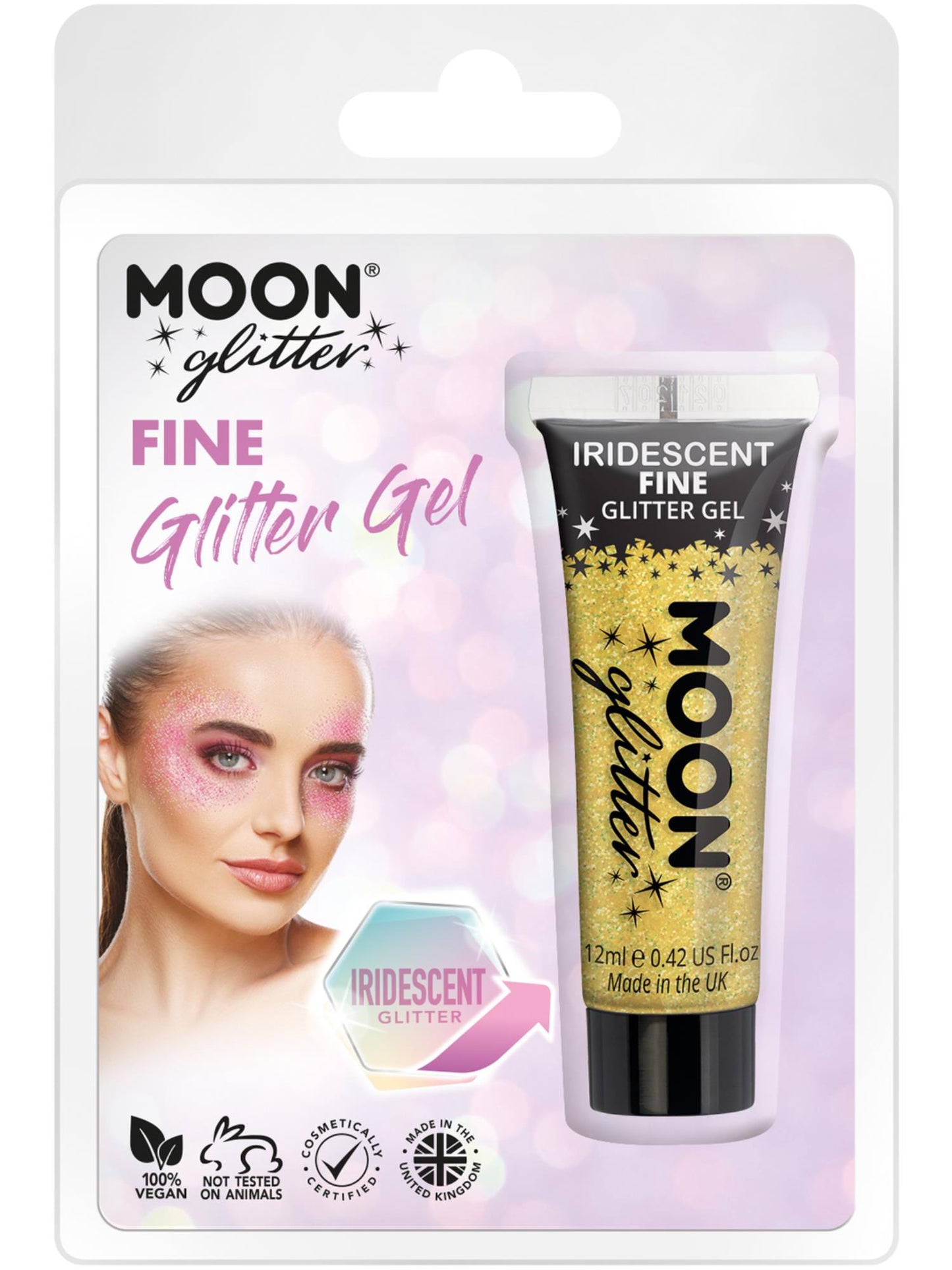 Gel pailleté irisé Moon Glitter, jaune, vente en gros