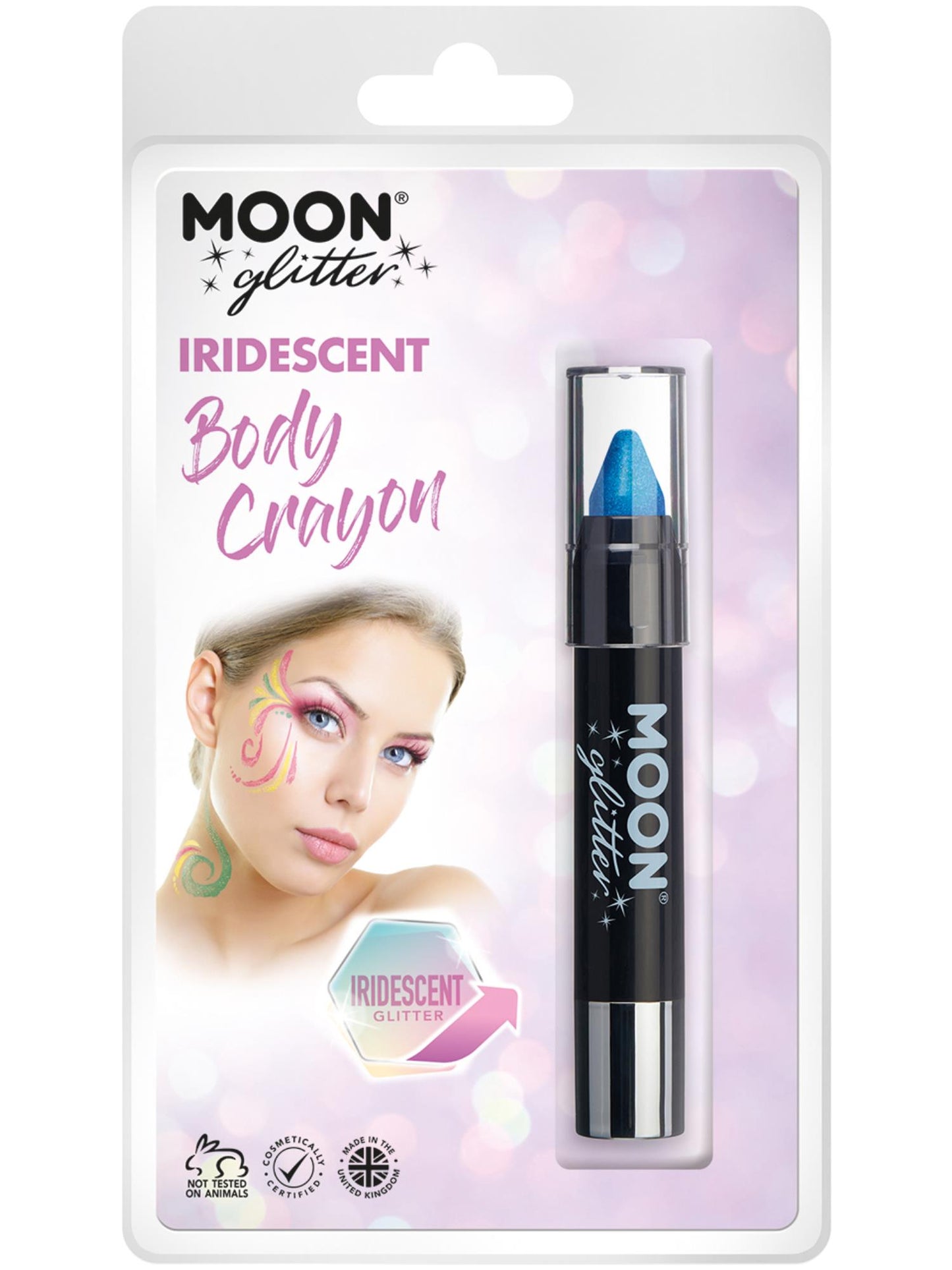 Moon Glitter Iridescent Body Crayons, Blue Wholesale