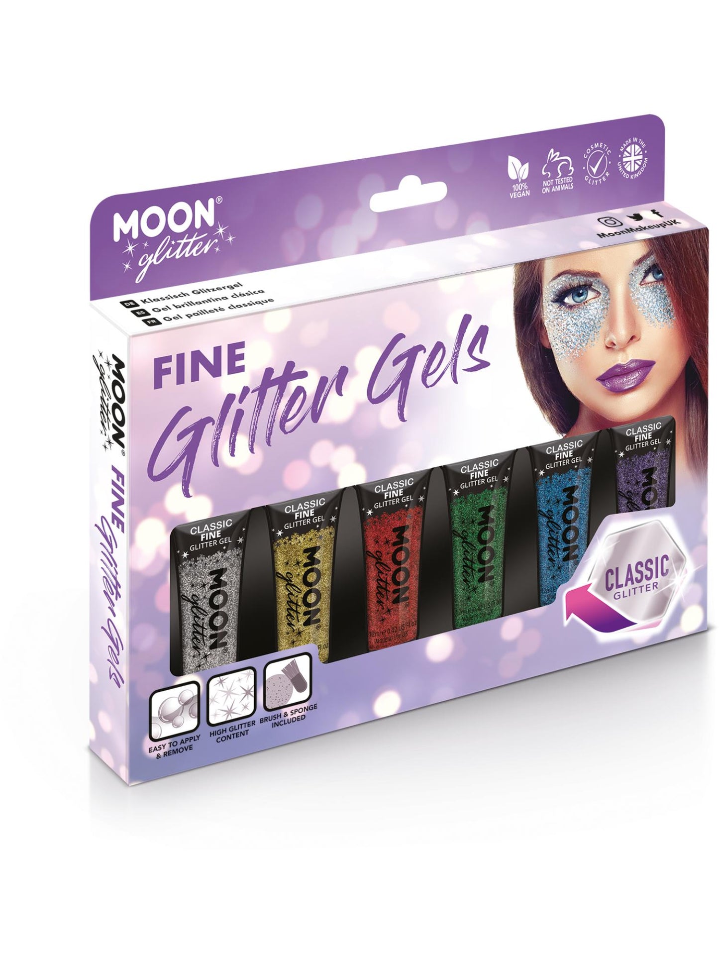 Moon Glitter Classic Fine Glitter Gel, Assorted Wholesale