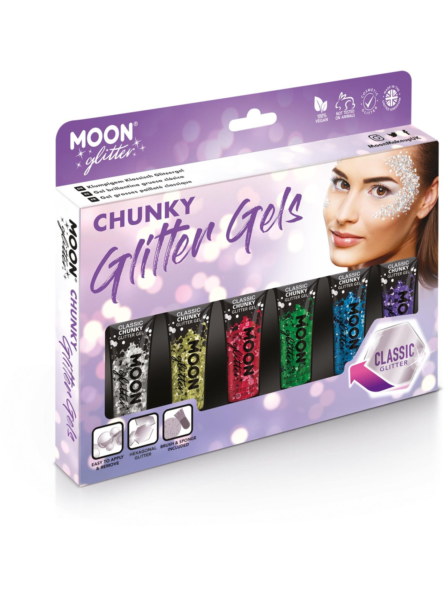 Moon Glitter Classic Chunky Glitter Gel, Assorted Wholesale