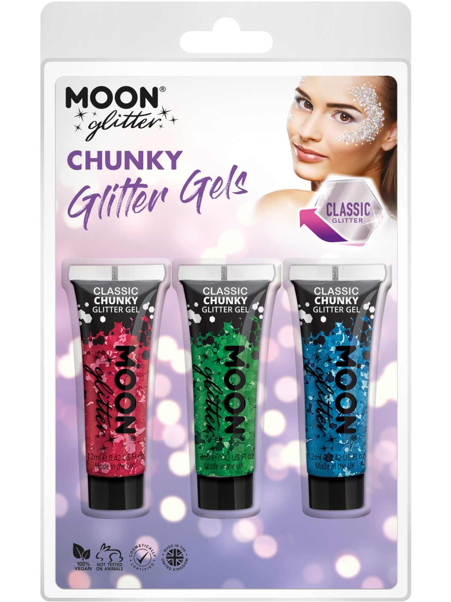 Gel pailleté épais classique Moon Glitter, vente en gros