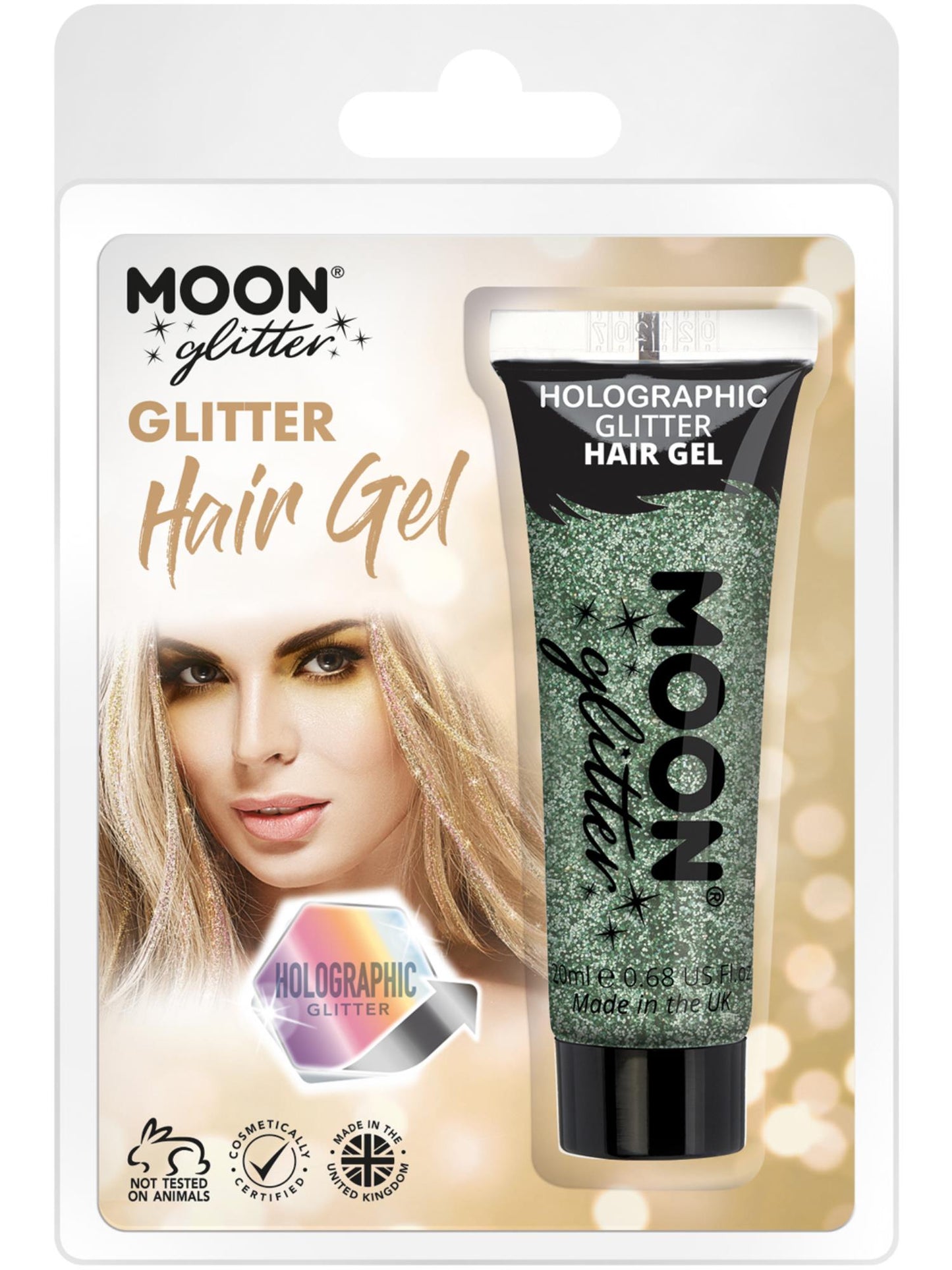 Moon Glitter Holographic Glitter Hair Gel, Green Wholesale