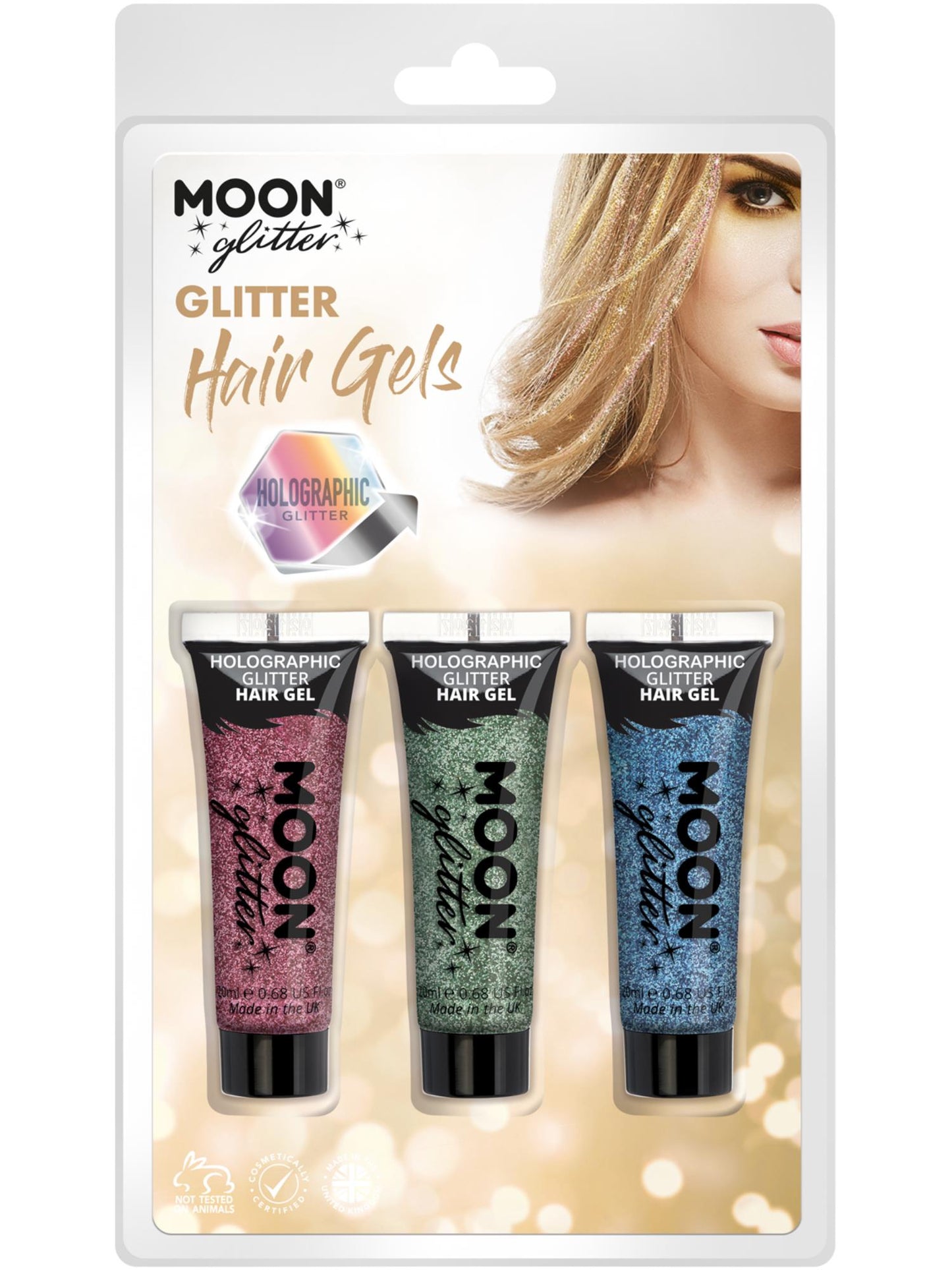 Gel capillaire pailleté holographique Moon Glitter, vente en gros