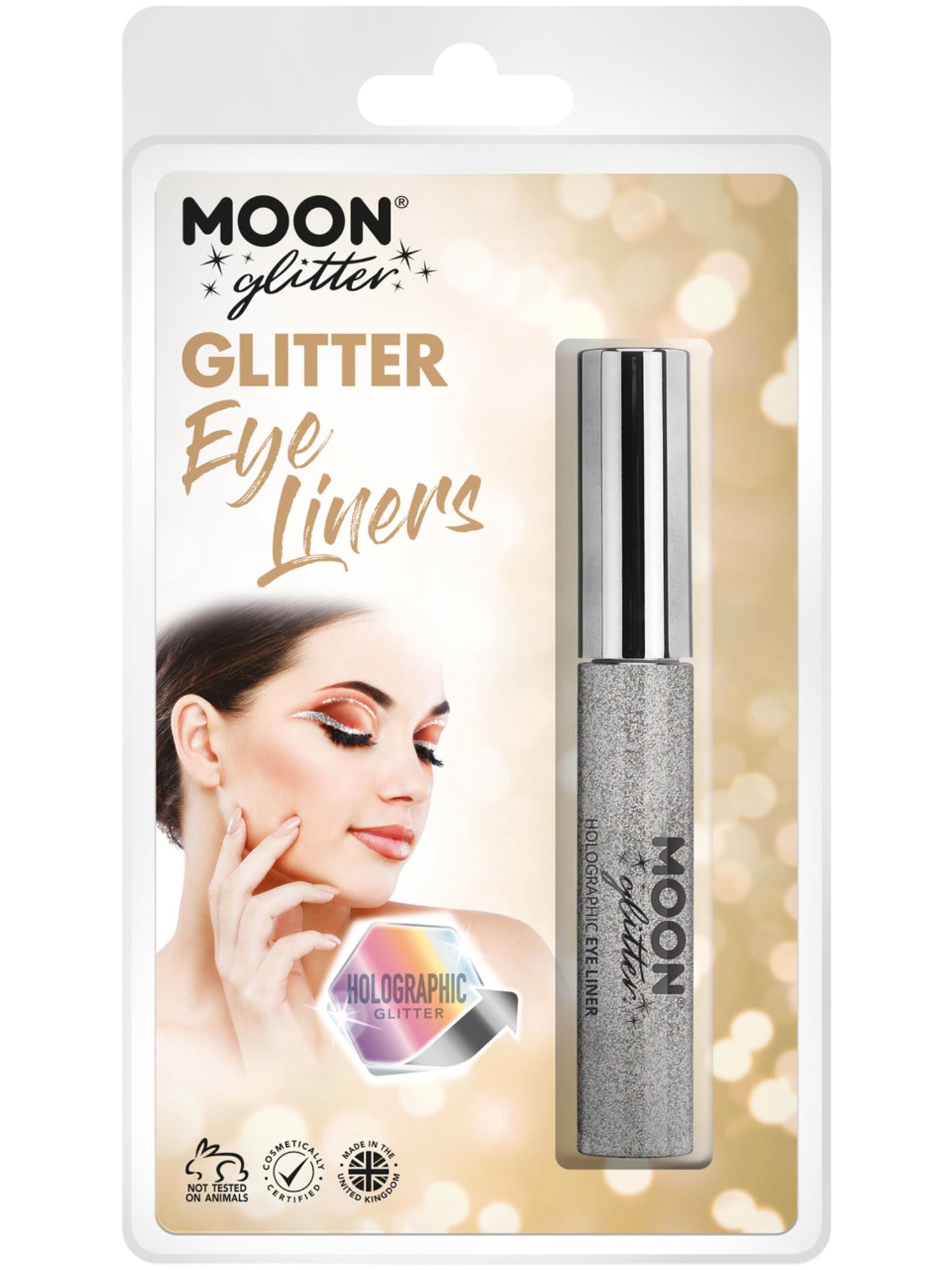 Moon Glitter Holographic Glitter Eye Liner, Silver Wholesale