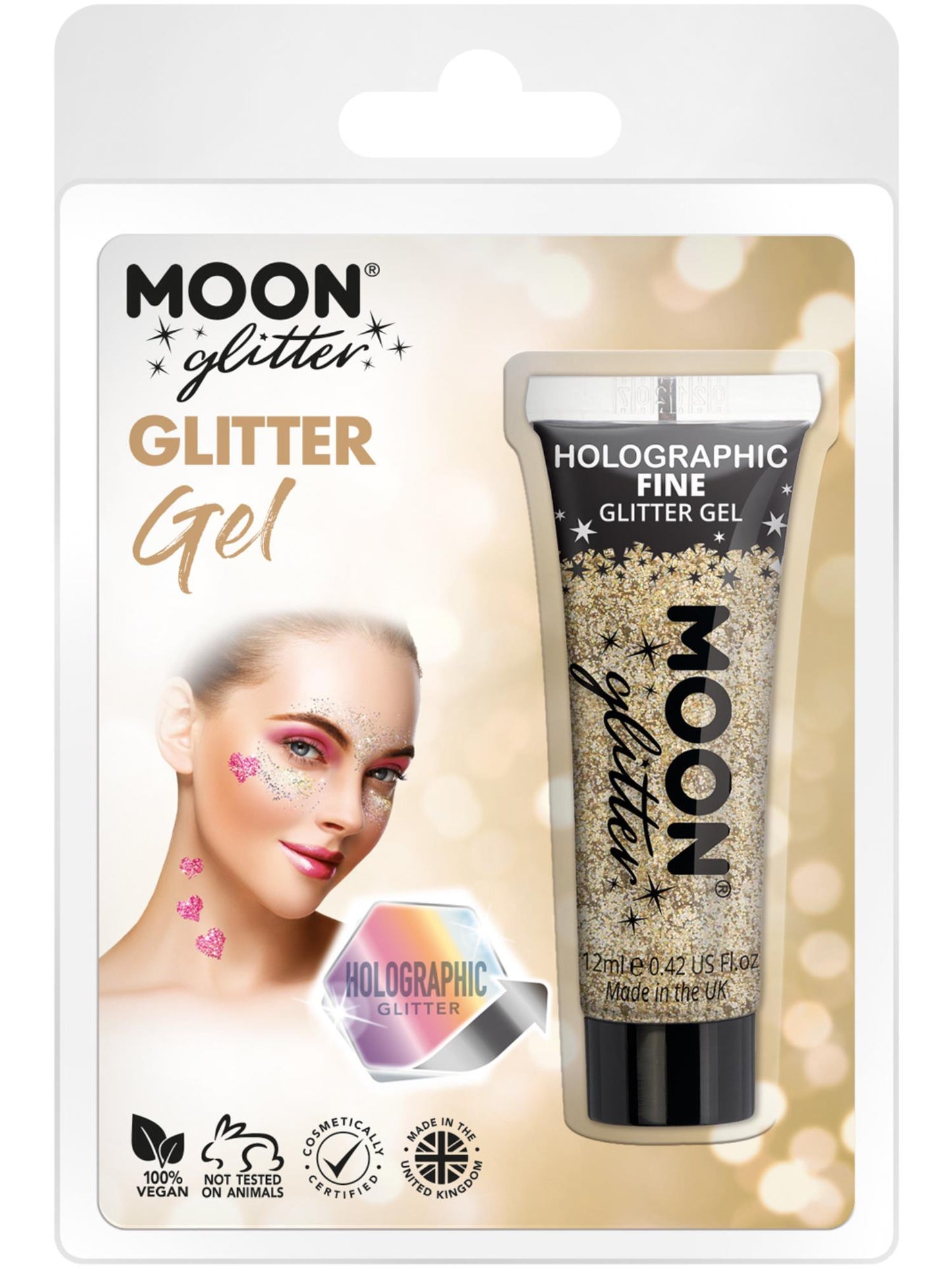 Moon Glitter Holographic Fine Glitter Gel, Gold Wholesale