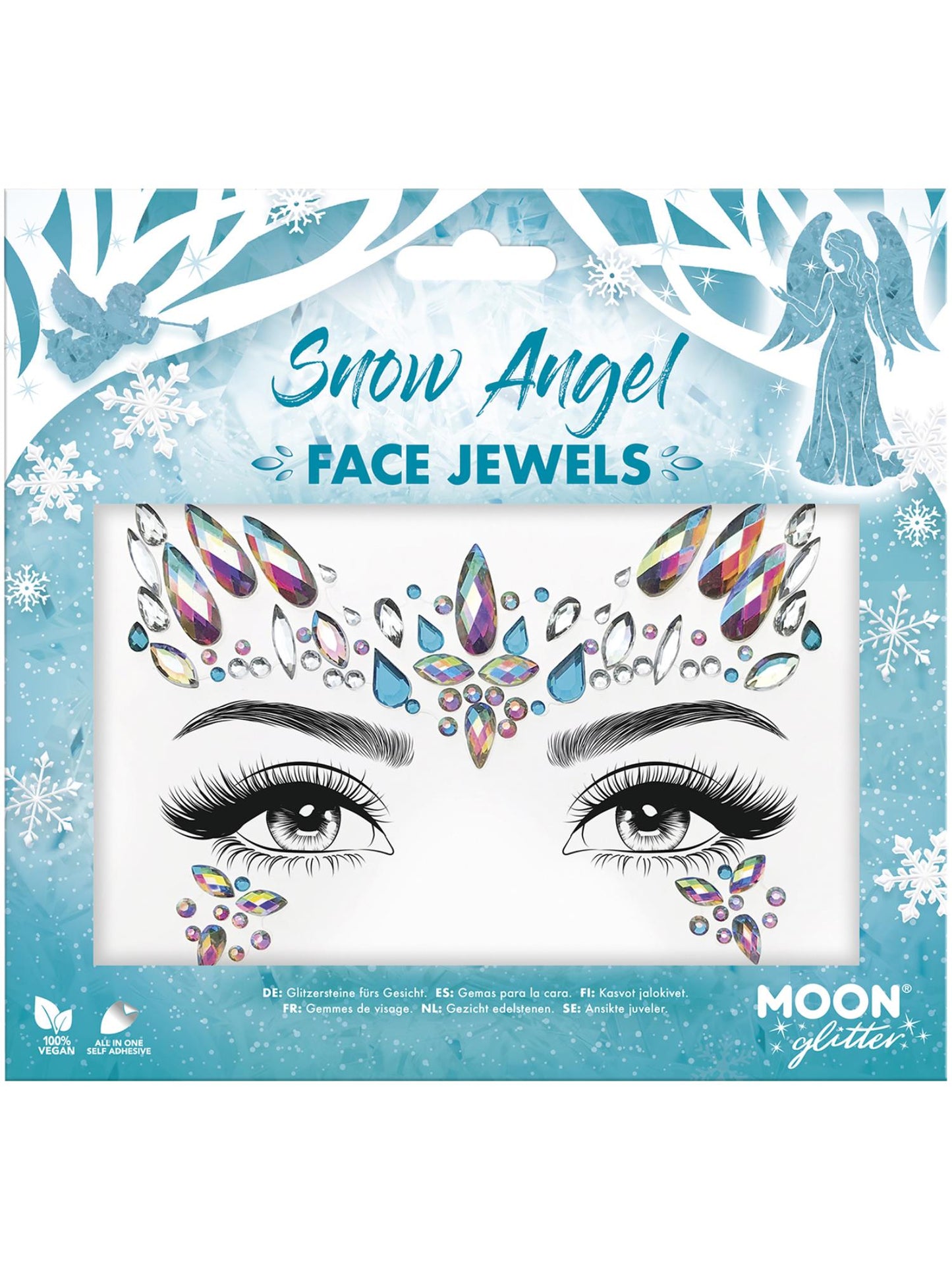 Moon Glitter Face Jewels, Snow Angel Wholesale