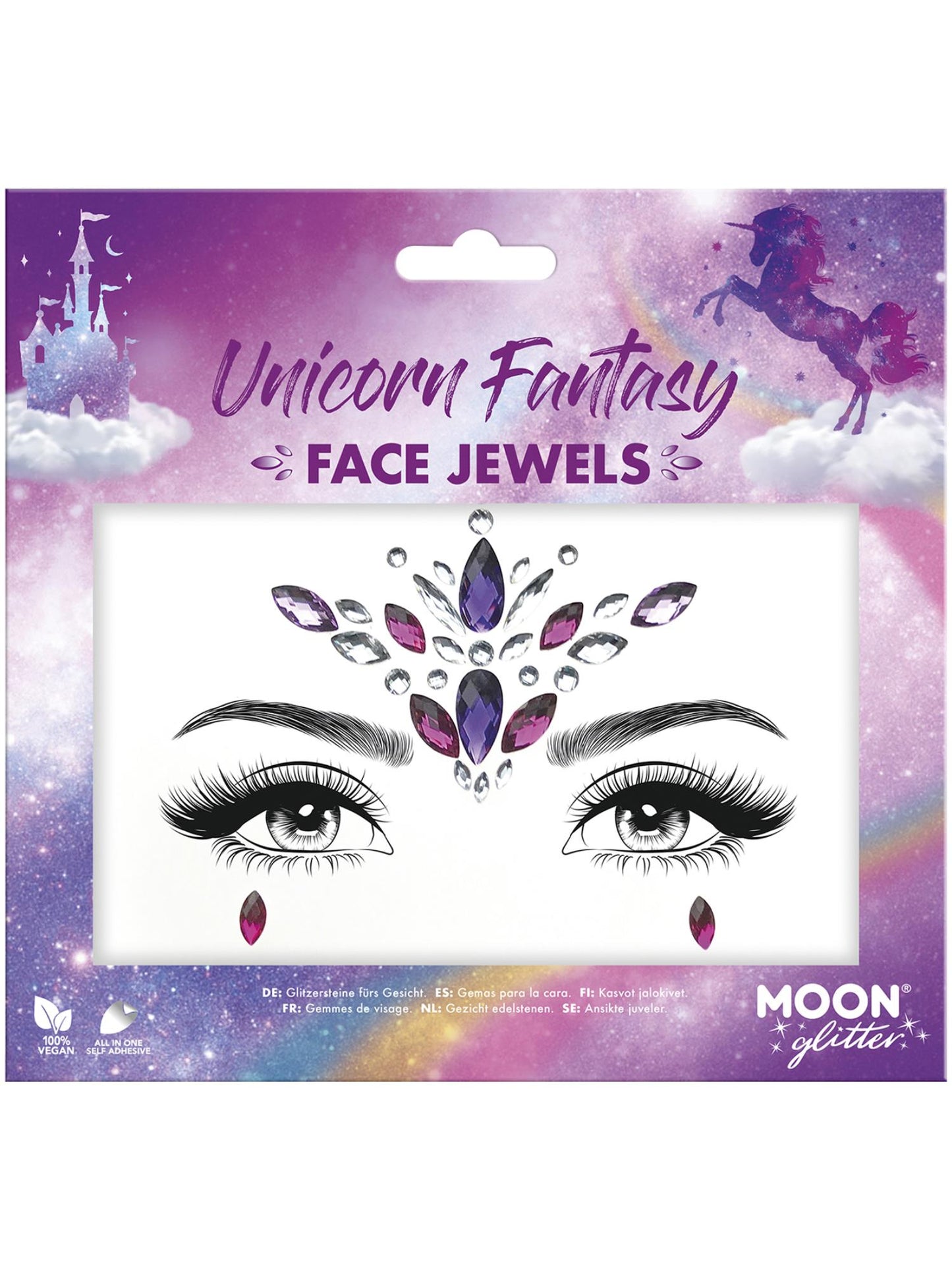 Moon Glitter Face Jewels, Unicorn Fantasy Wholesale