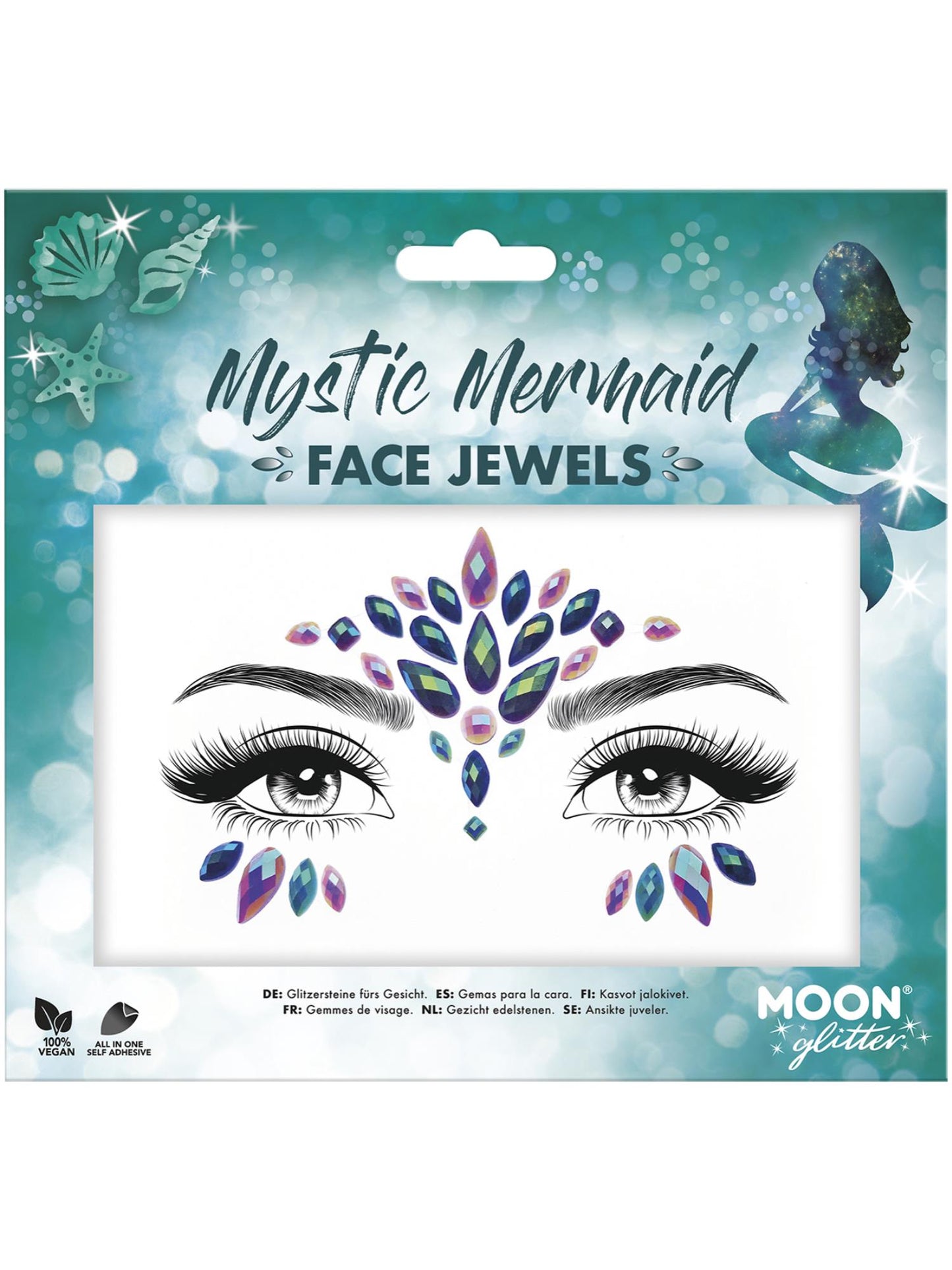 Bijoux de visage à paillettes lunaires, vente en gros de Mystic Mermaid