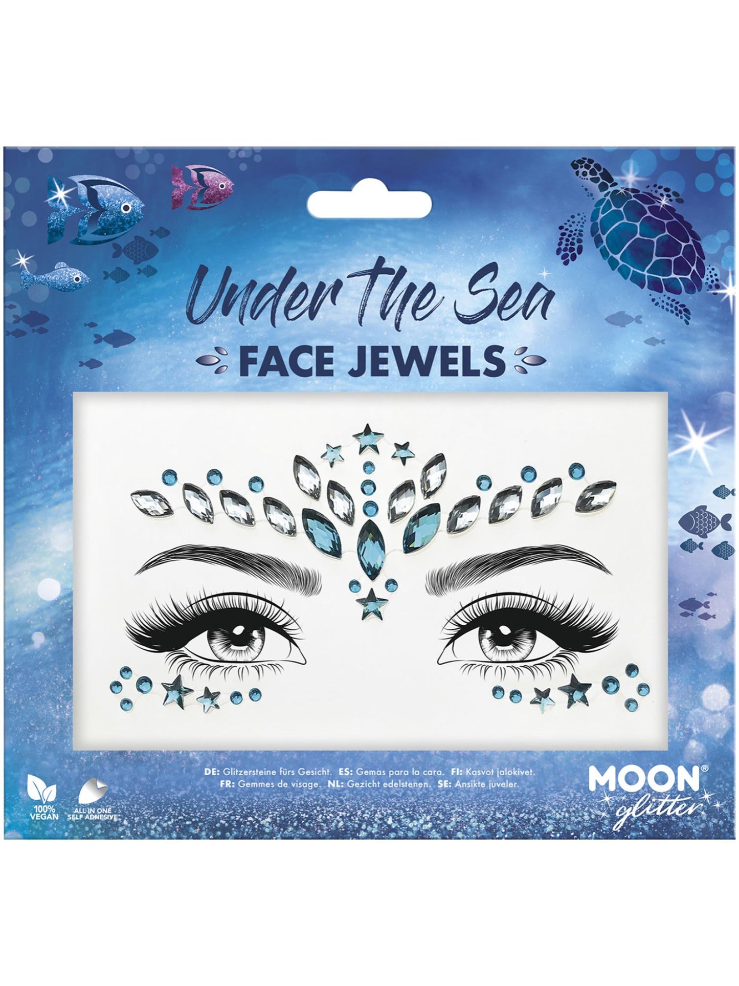 Moon Glitter Face Jewels, Under The Sea Wholesale
