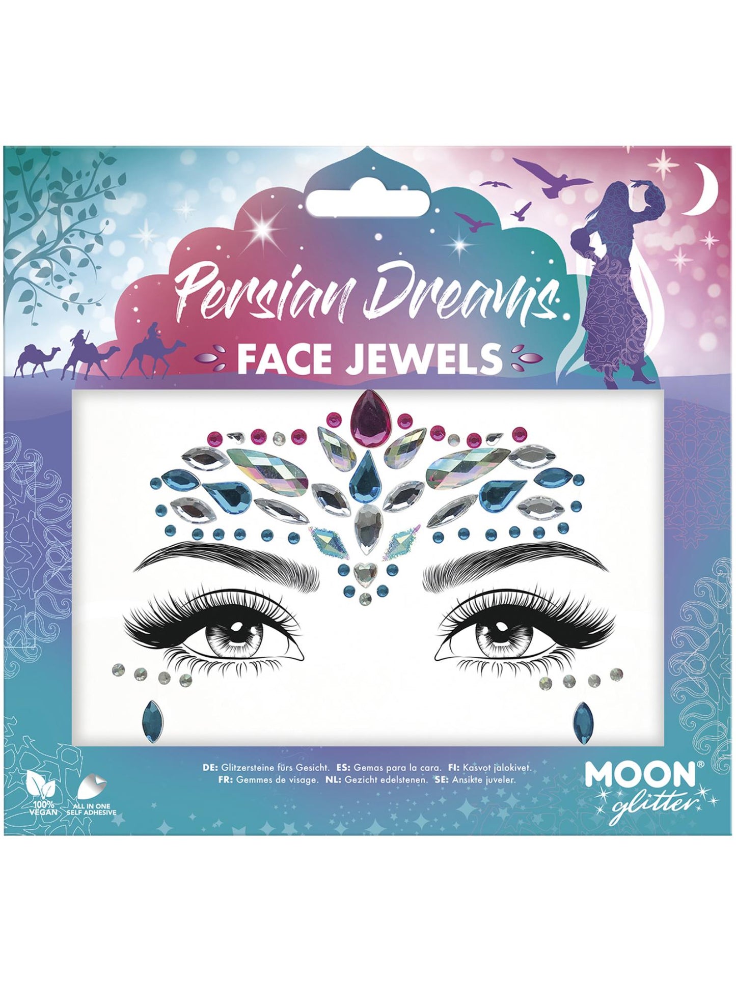 Moon Glitter Face Jewels, Persian Dreams Wholesale