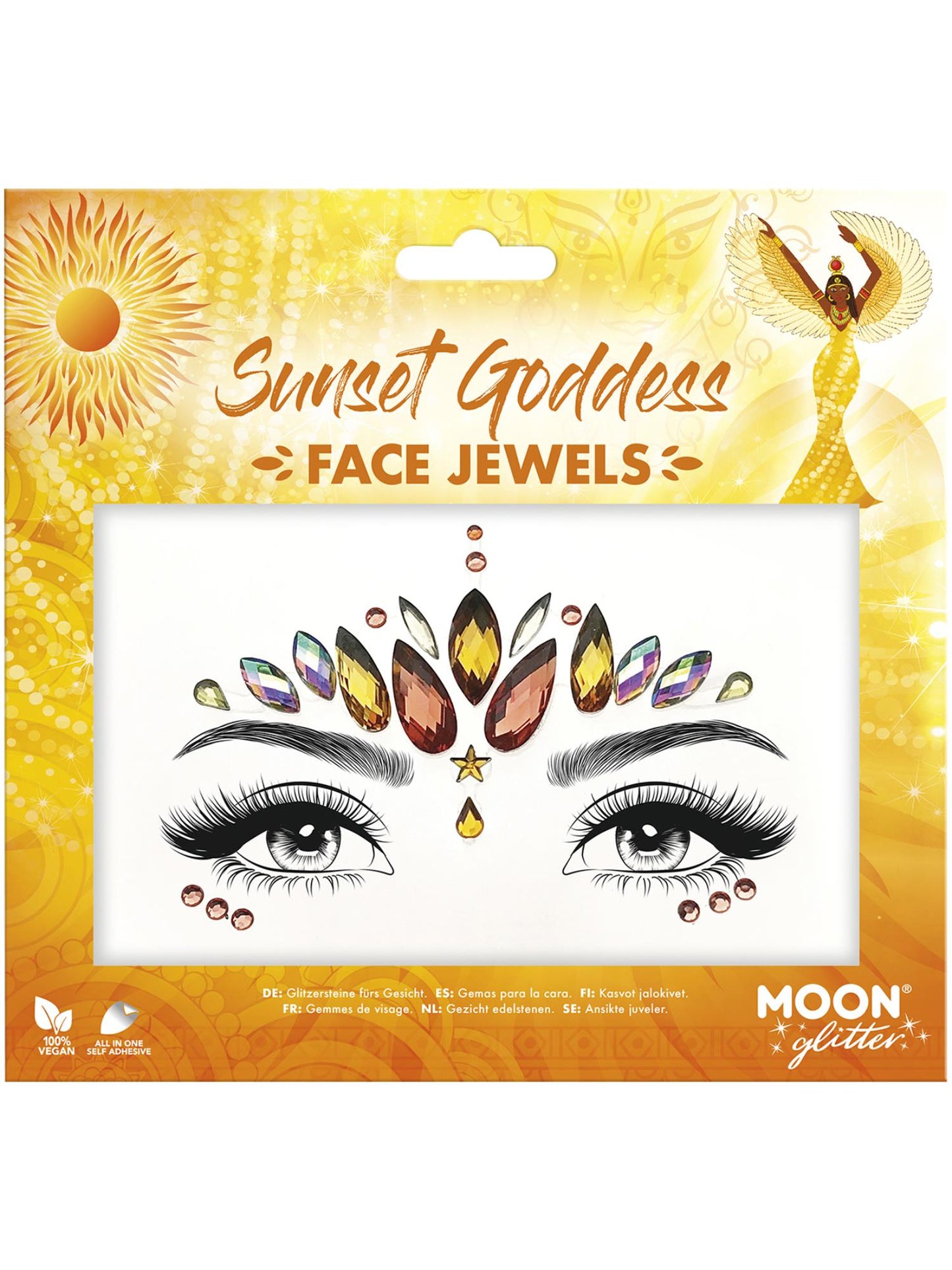 Moon Glitter Face Jewels, Sunset Goddess Wholesale