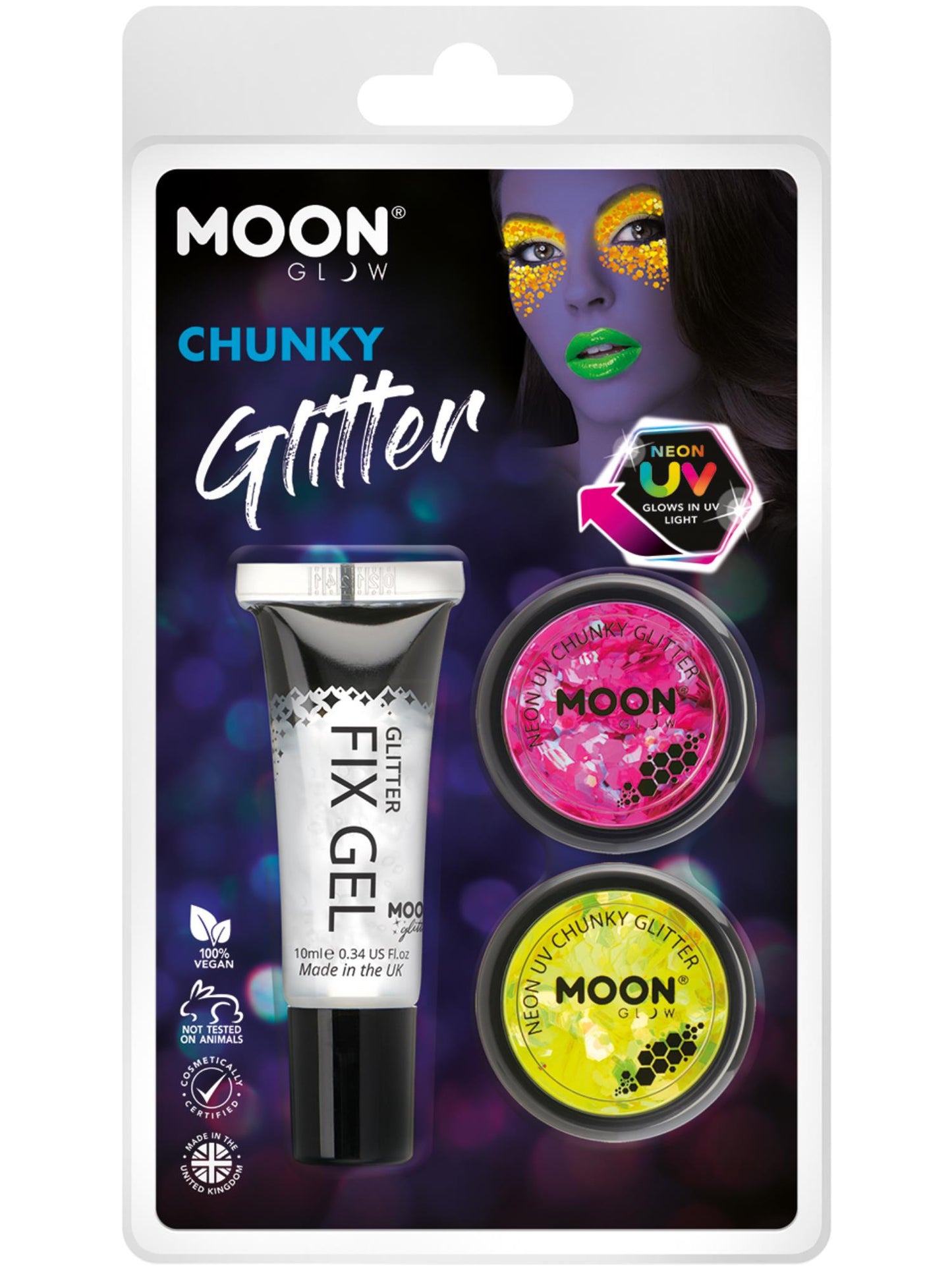 Moon Glow - Neon UV Chunky Glitter, Wholesale