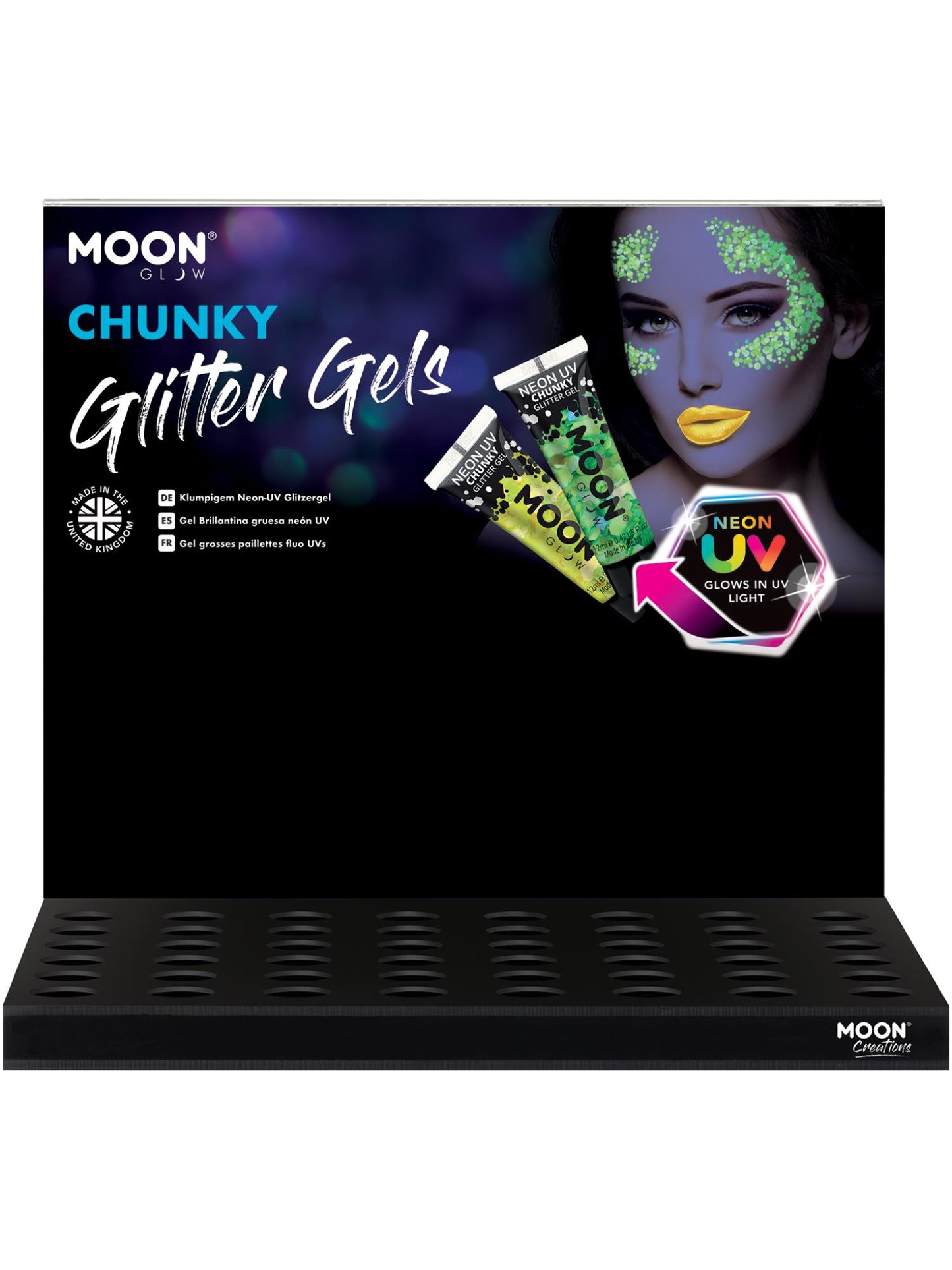 Moon Glow - Neon UV Chunky Glitter Gel, Wholesale
