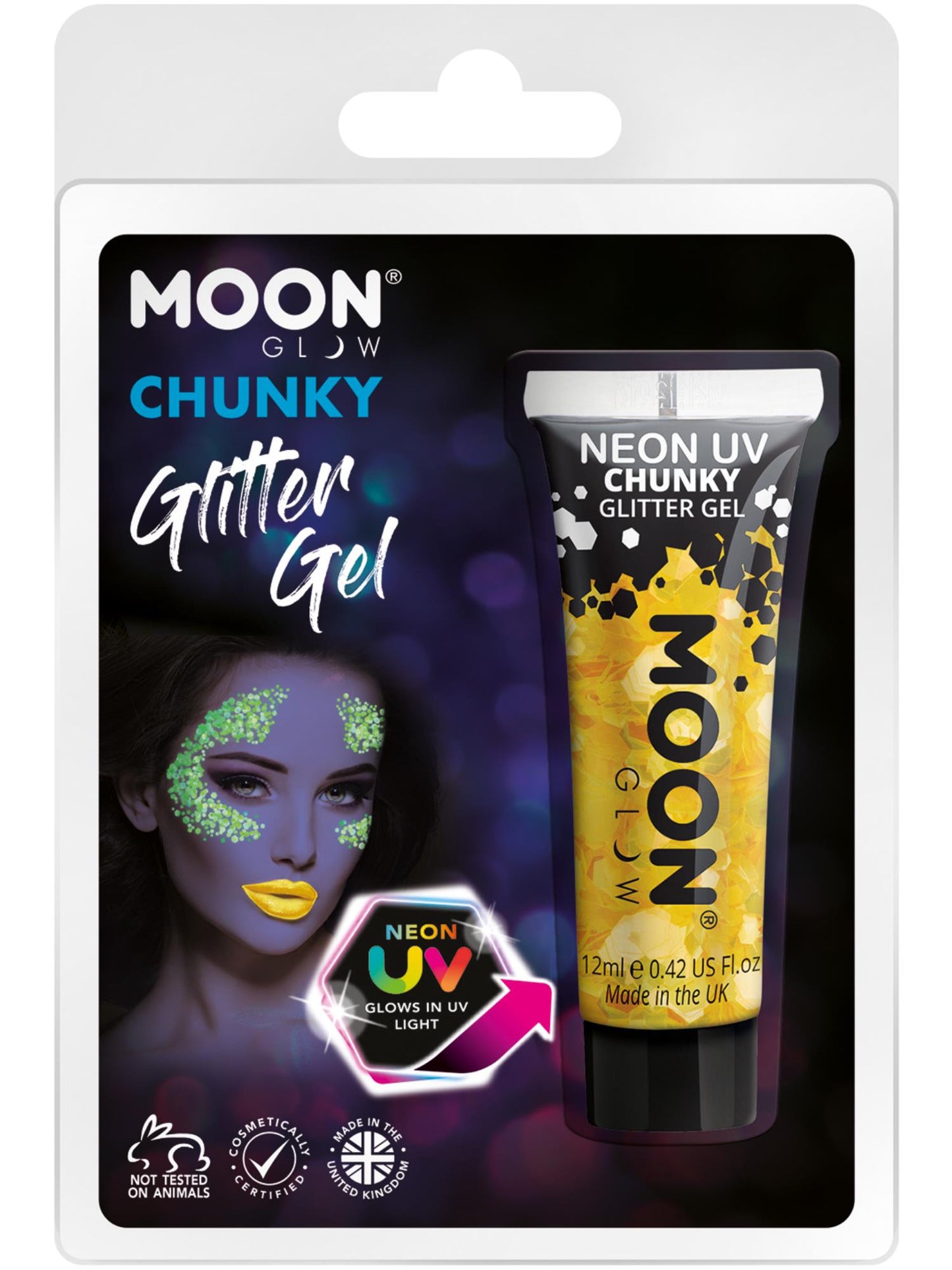 Moon Glow - Neon UV Chunky Glitter Gel, Golden Wholesale