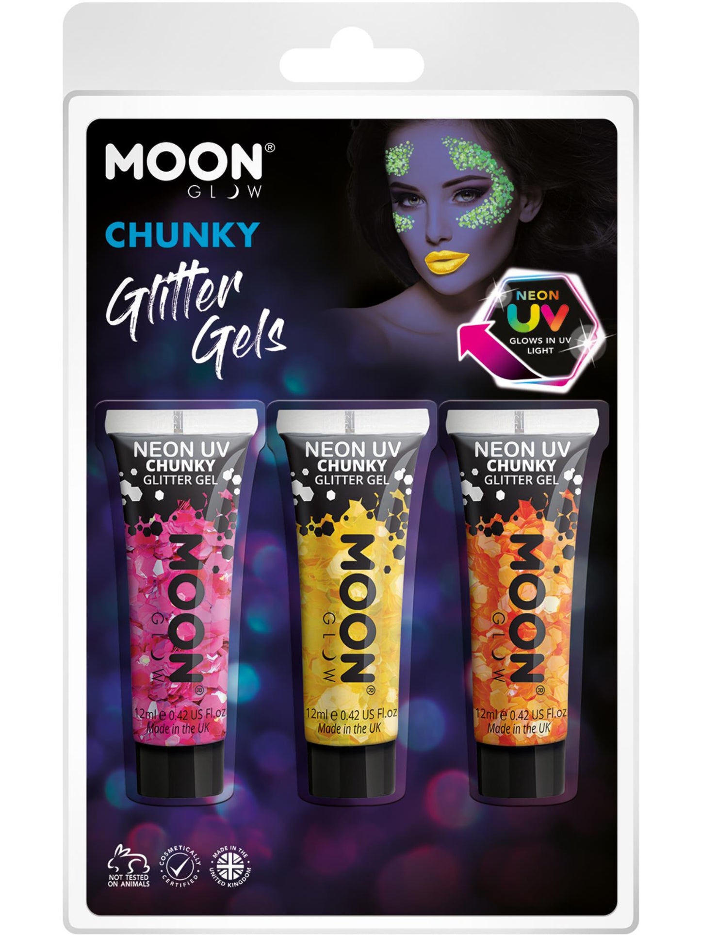 Moon Glow - Neon UV Chunky Glitter Gel, Wholesale