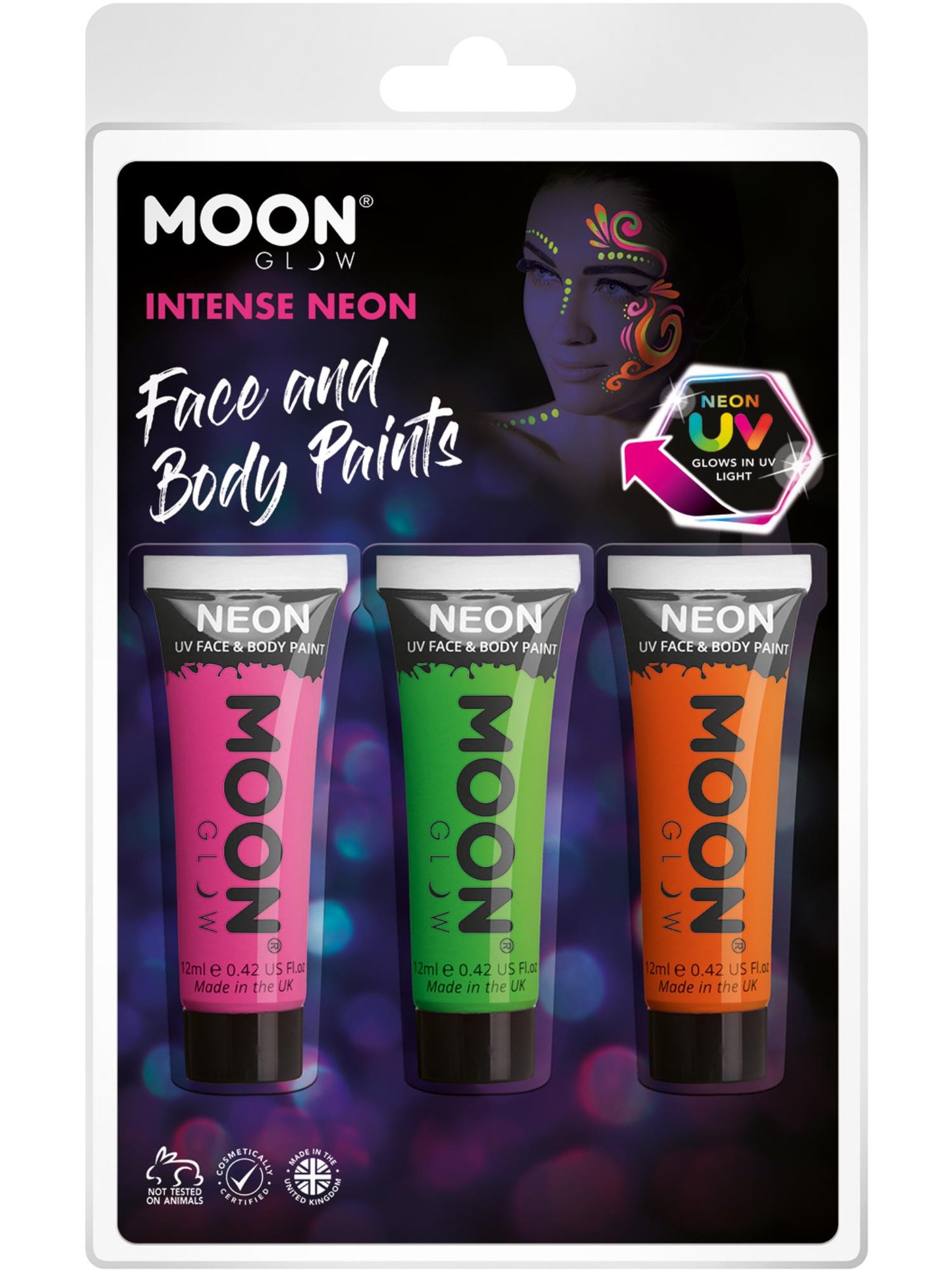 Moon Glow Intense Neon UV Face Paint, Hot Pink Wholesale